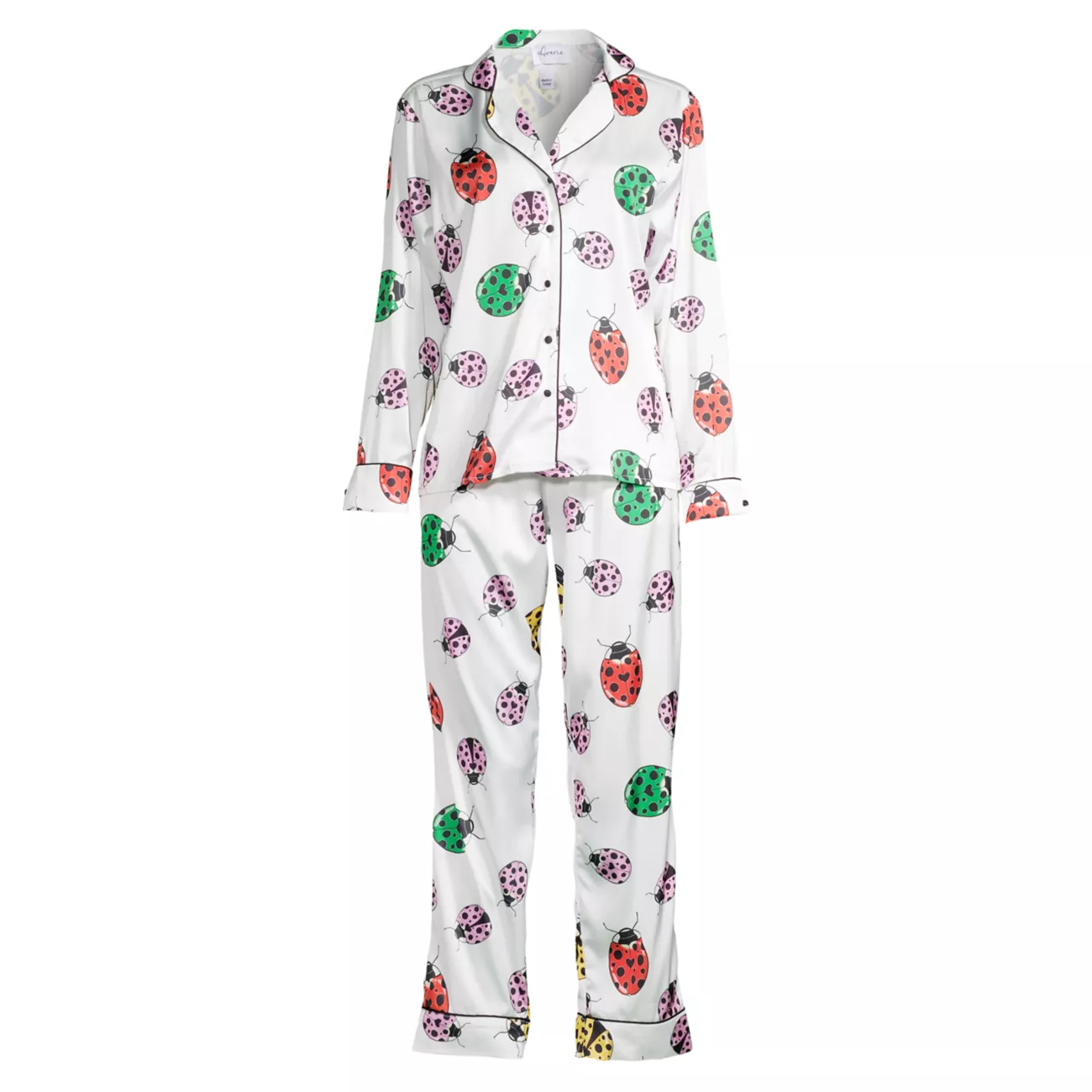 Сатиновый пижамный комплект с принтом Rita Ladybug Averie Sleep