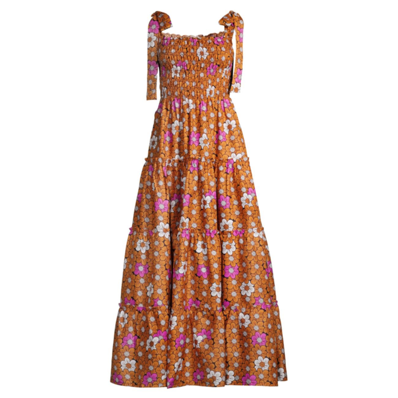 Платье макси без рукавов с цветочным принтом Elisamama