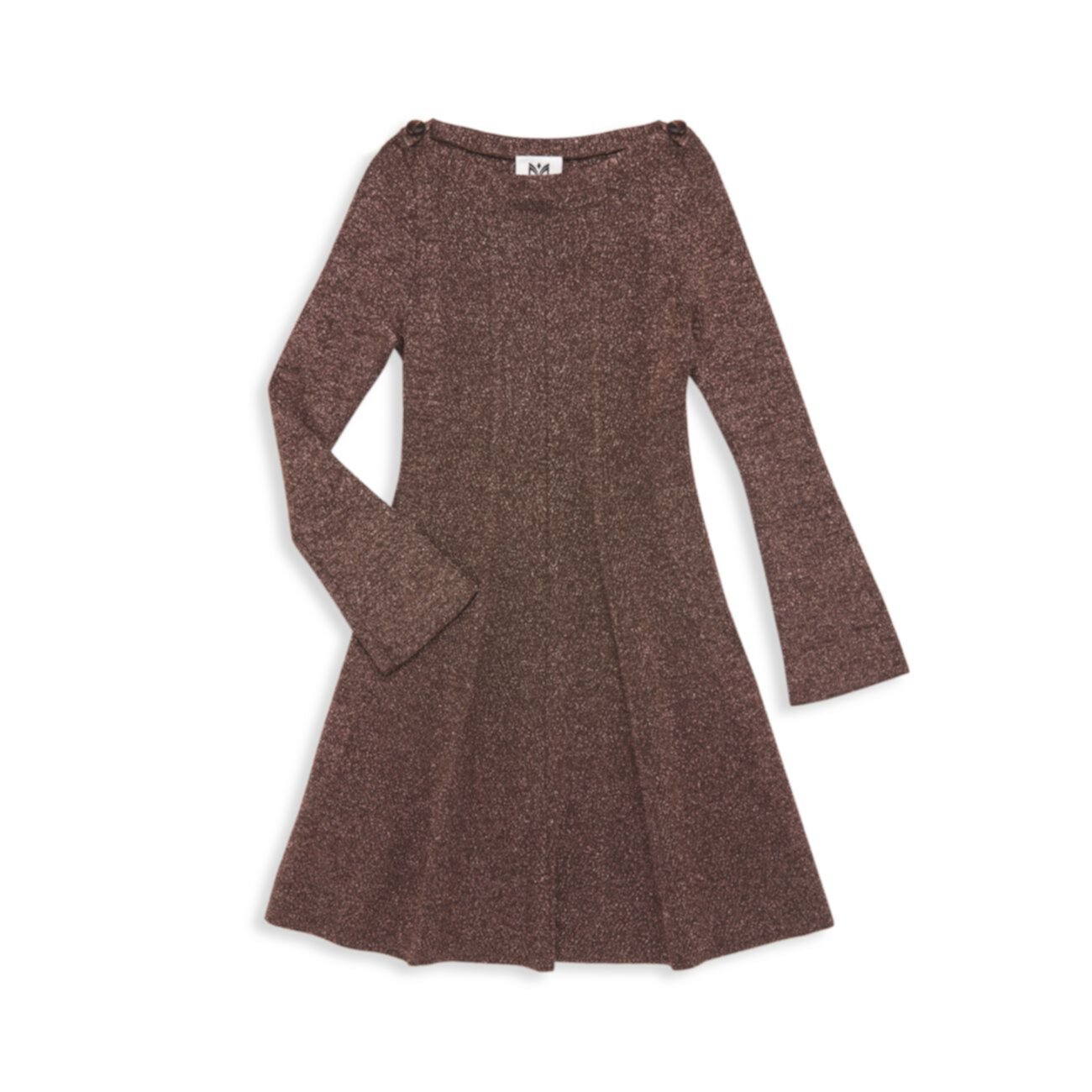 Платье-свитер цвета металлик для девочки Milly Minis