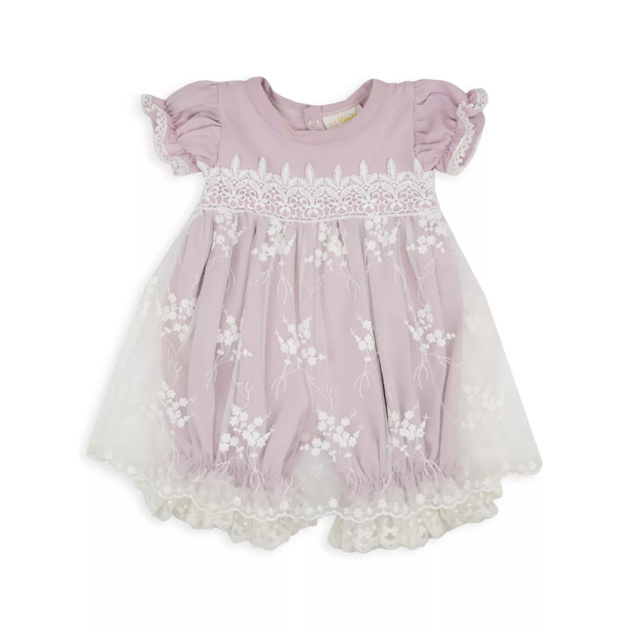 Комбинезон Lilac Mist с кружевной отделкой для маленьких девочек Haute Baby