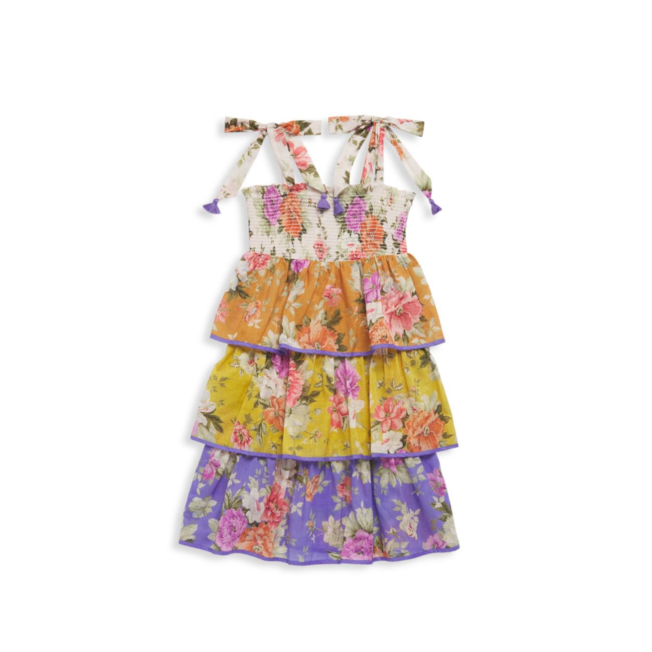 Маленькая девочка &amp;amp; Многоуровневое платье Pattie с присборенными гофрами для девочек Zimmermann Kids