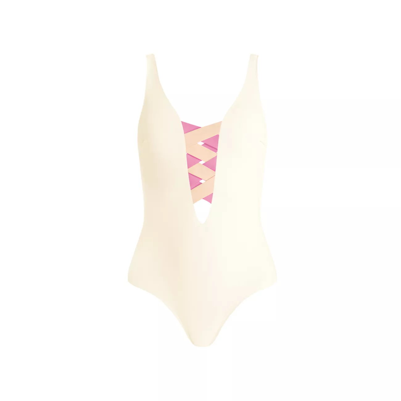 St. Martin Lace-Up One-Piece Swimsuit VALIMARE