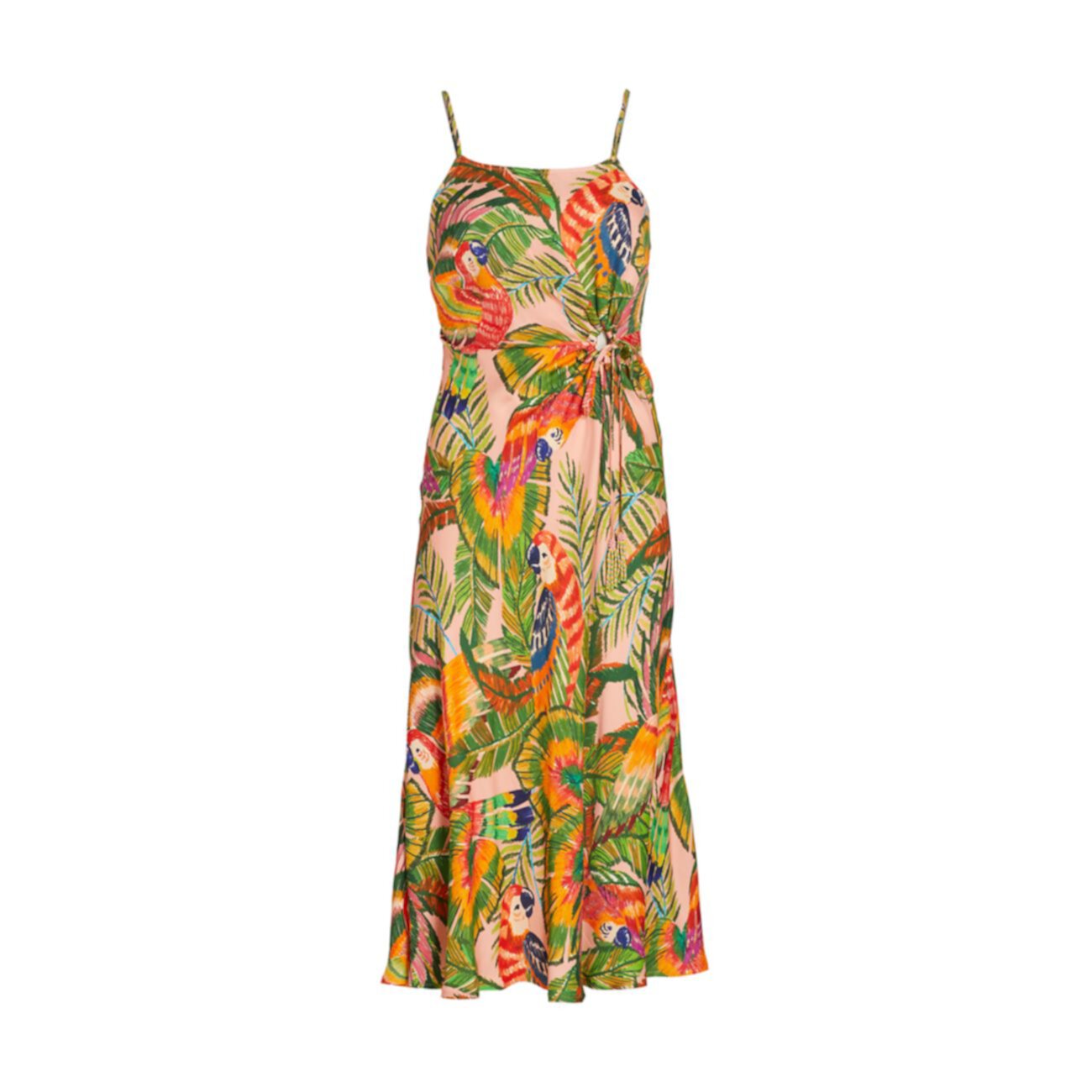 Платье миди с вырезами в виде листьев ара Farm Rio