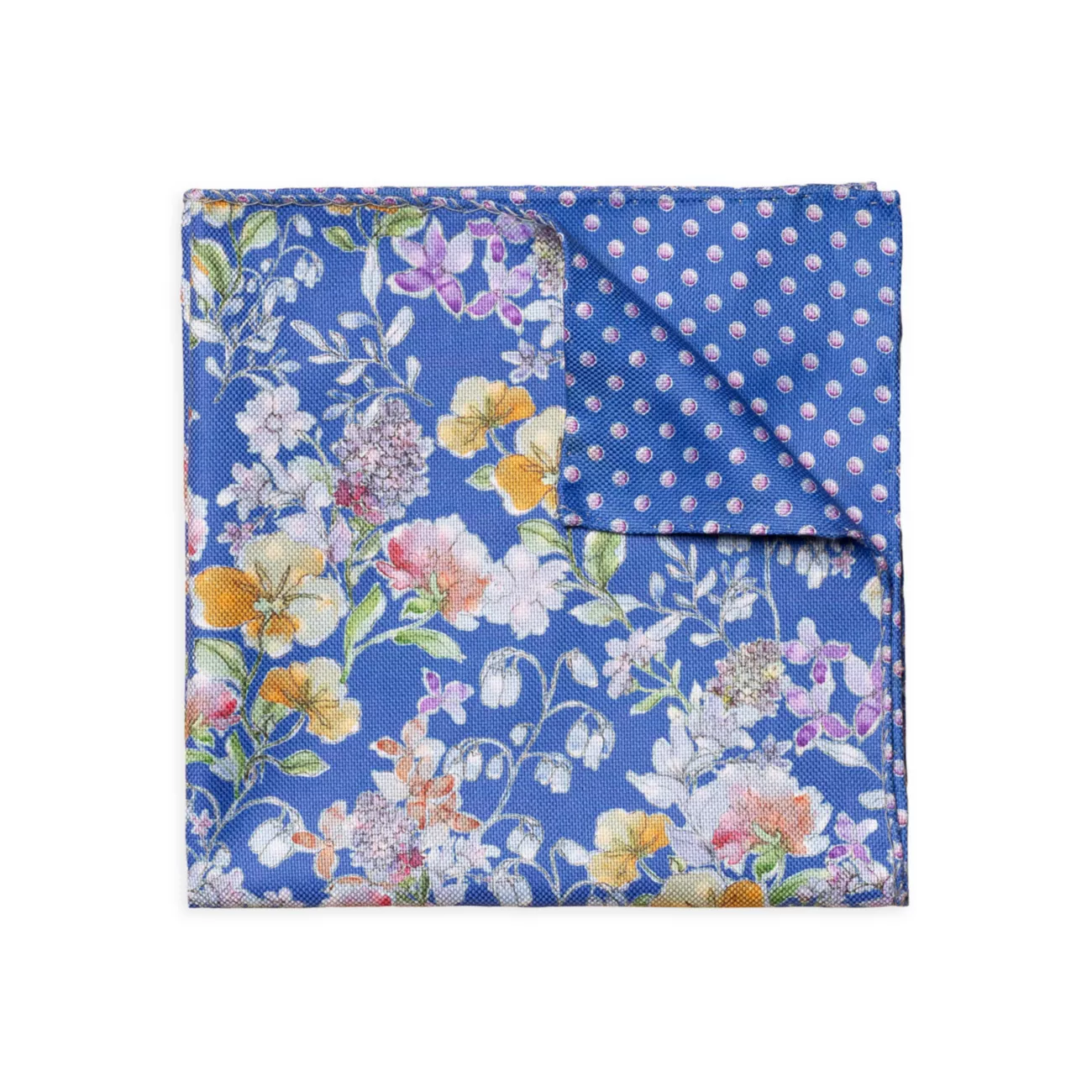 Цветочный &amp; Шелковый нагрудный платок в горошек Eton