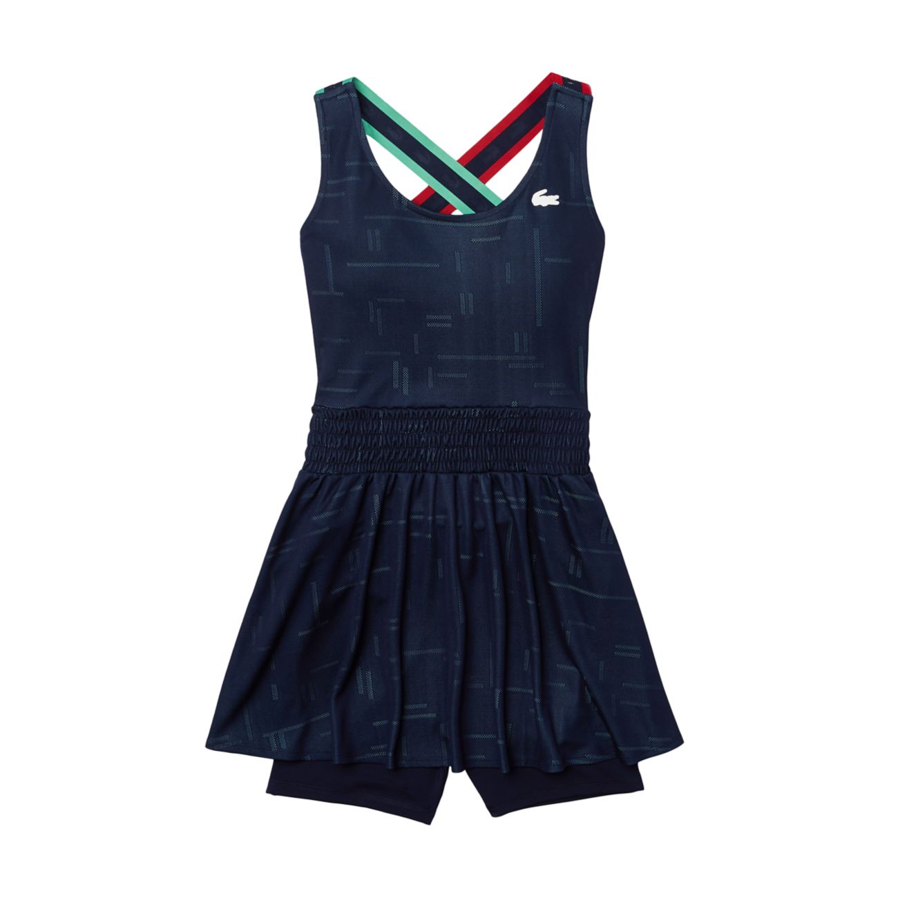 Спортивное теннисное платье со встроенными шортами Lacoste