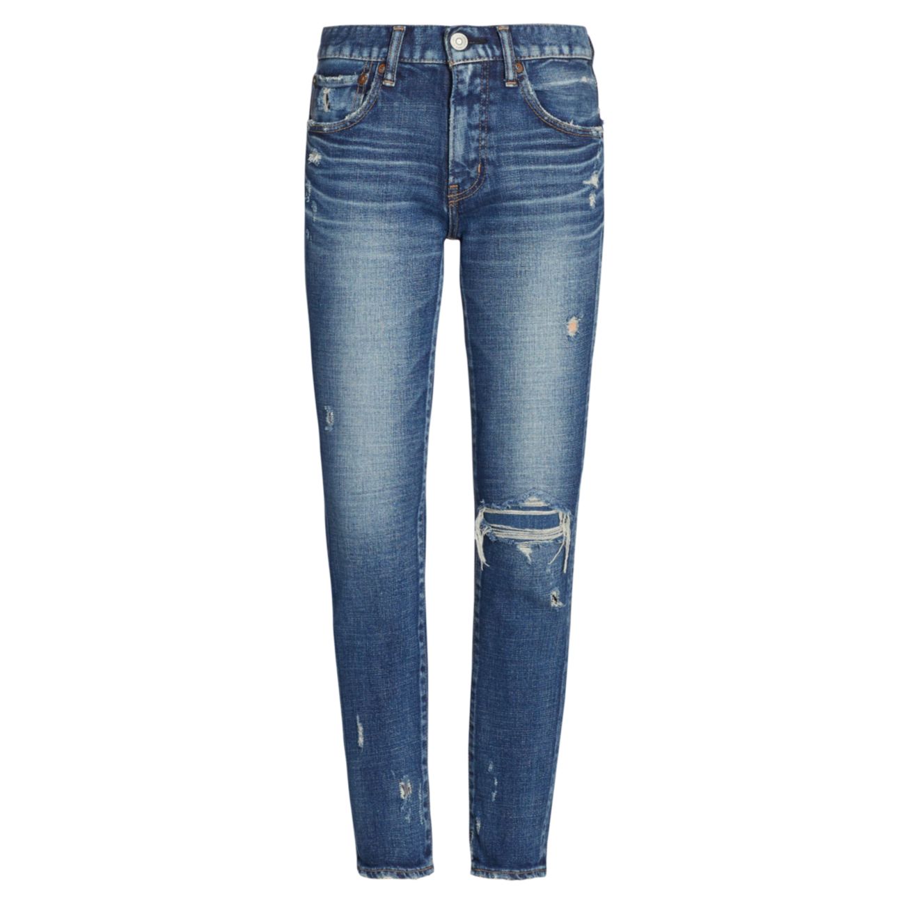 Эластичные джинсы скинни до щиколотки Lenwood с эффектом потертости Moussy Vintage