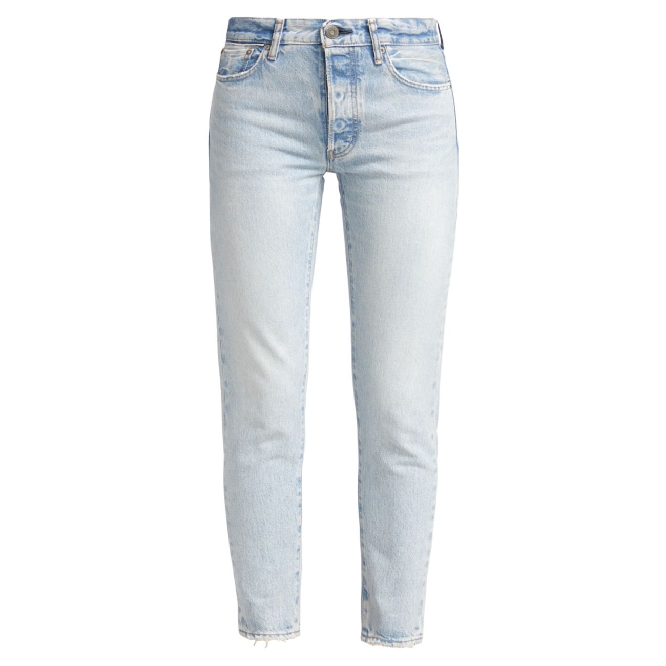 Укороченные узкие джинсы темно-синего цвета с низкой посадкой Moussy Vintage