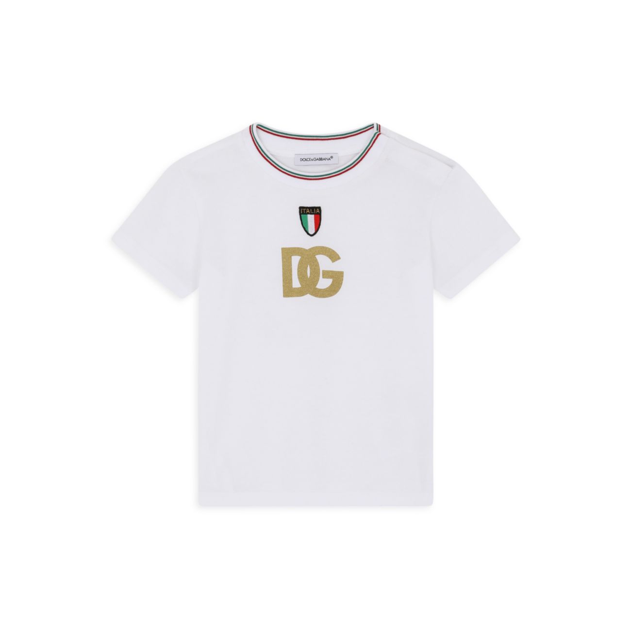 Детская хлопковая футболка с логотипом Dolce & Gabbana