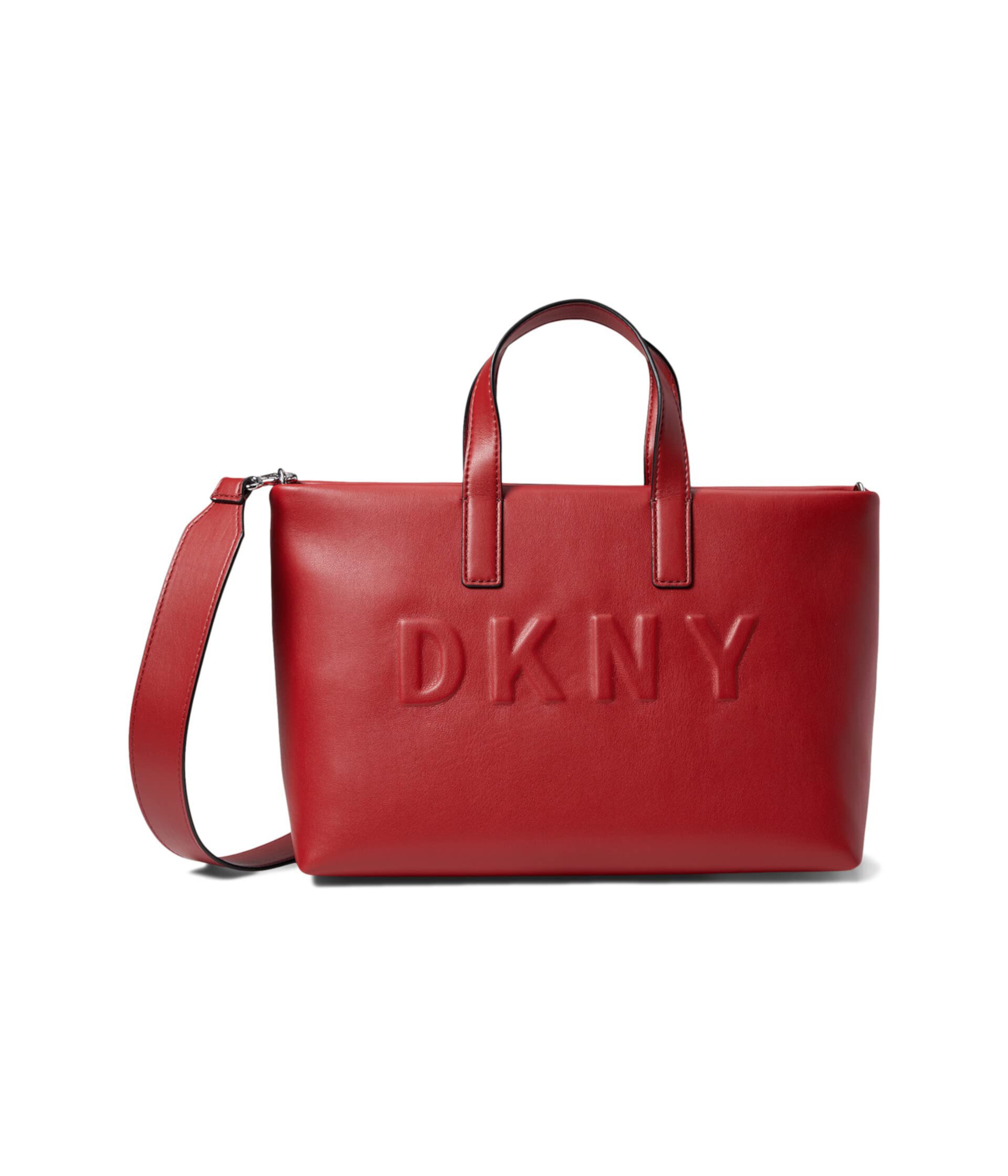 Маленькая объемная сумка-тоут Tilly на молнии DKNY