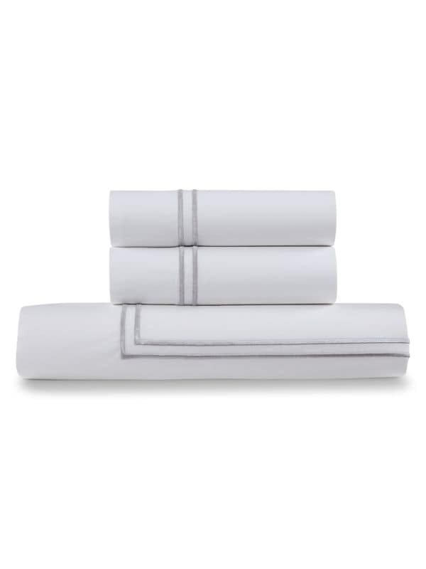 Penthouse 3-Piece 200-Thread Count Cotton Percale with Satin Stitching Duvet &amp; Shams Set Ella Jayne