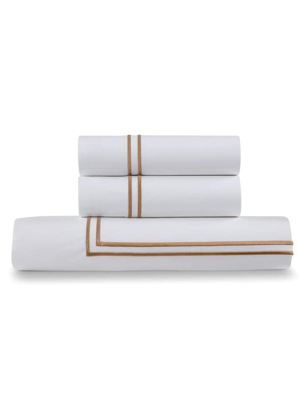 Penthouse 3-Piece 200-Thread Count Cotton Percale with Satin Stitching Duvet &amp; Shams Set Ella Jayne