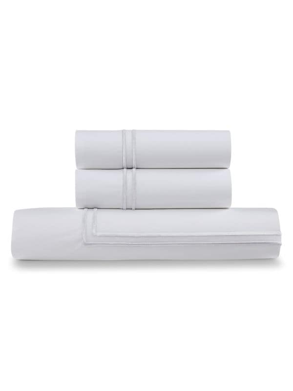 Penthouse 3-Piece 200-Thread Count Cotton Percale with Satin Stitching Duvet &amp; Shams Set Ella Jayne