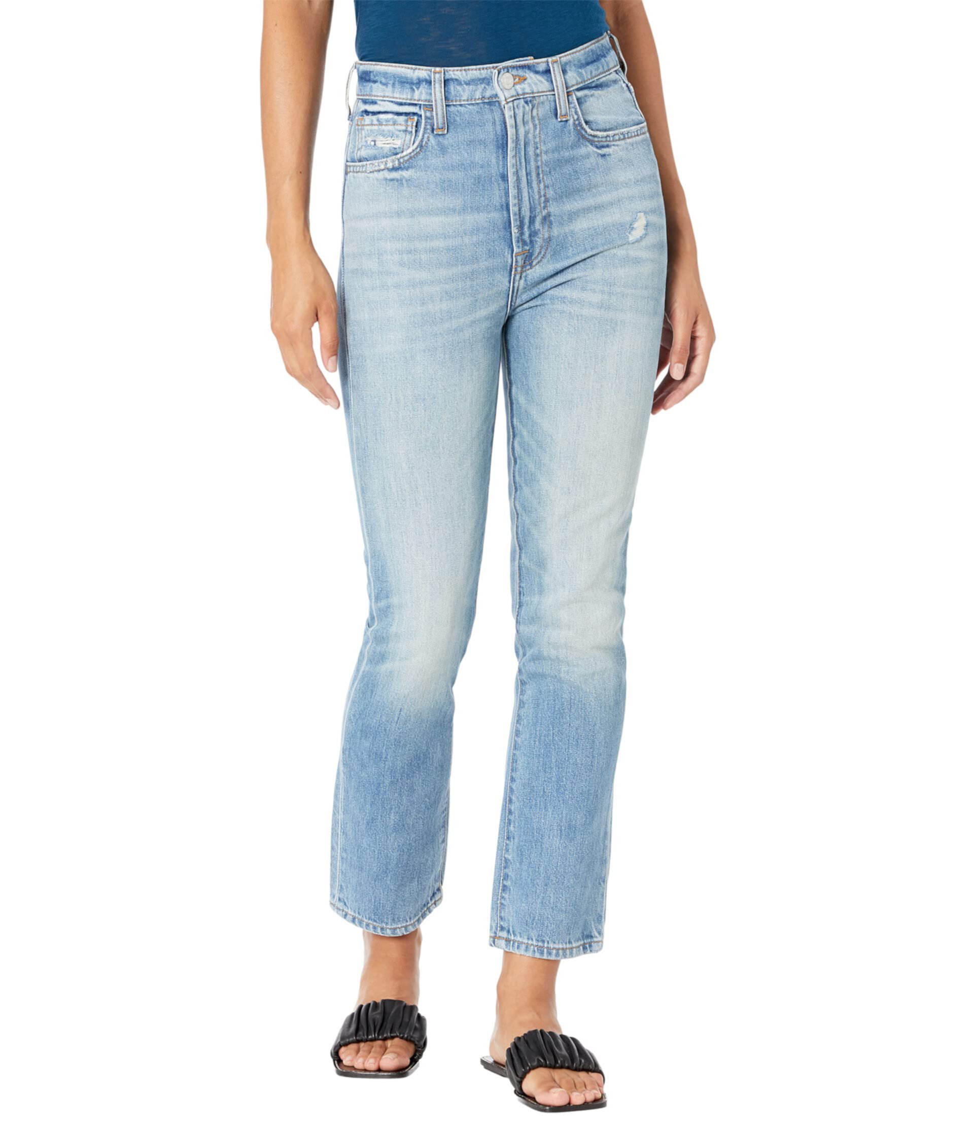 Easy Slim Cropped in Palma Rosa/Destroy 7 For All Mankind