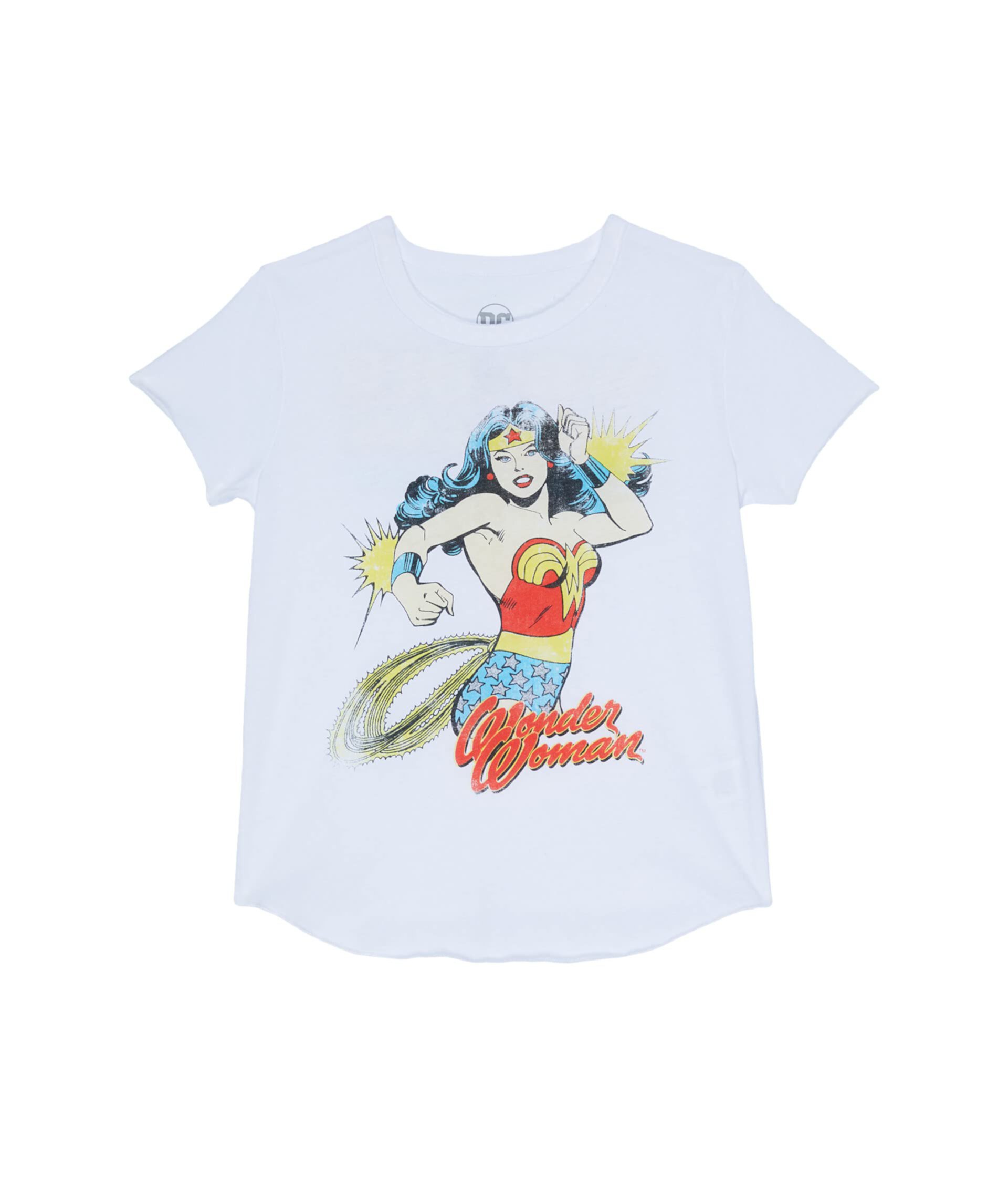 Wonder Woman Retro Short Sleeve Shirttail Crew Neck (Toddler/Little Kids) Chaser