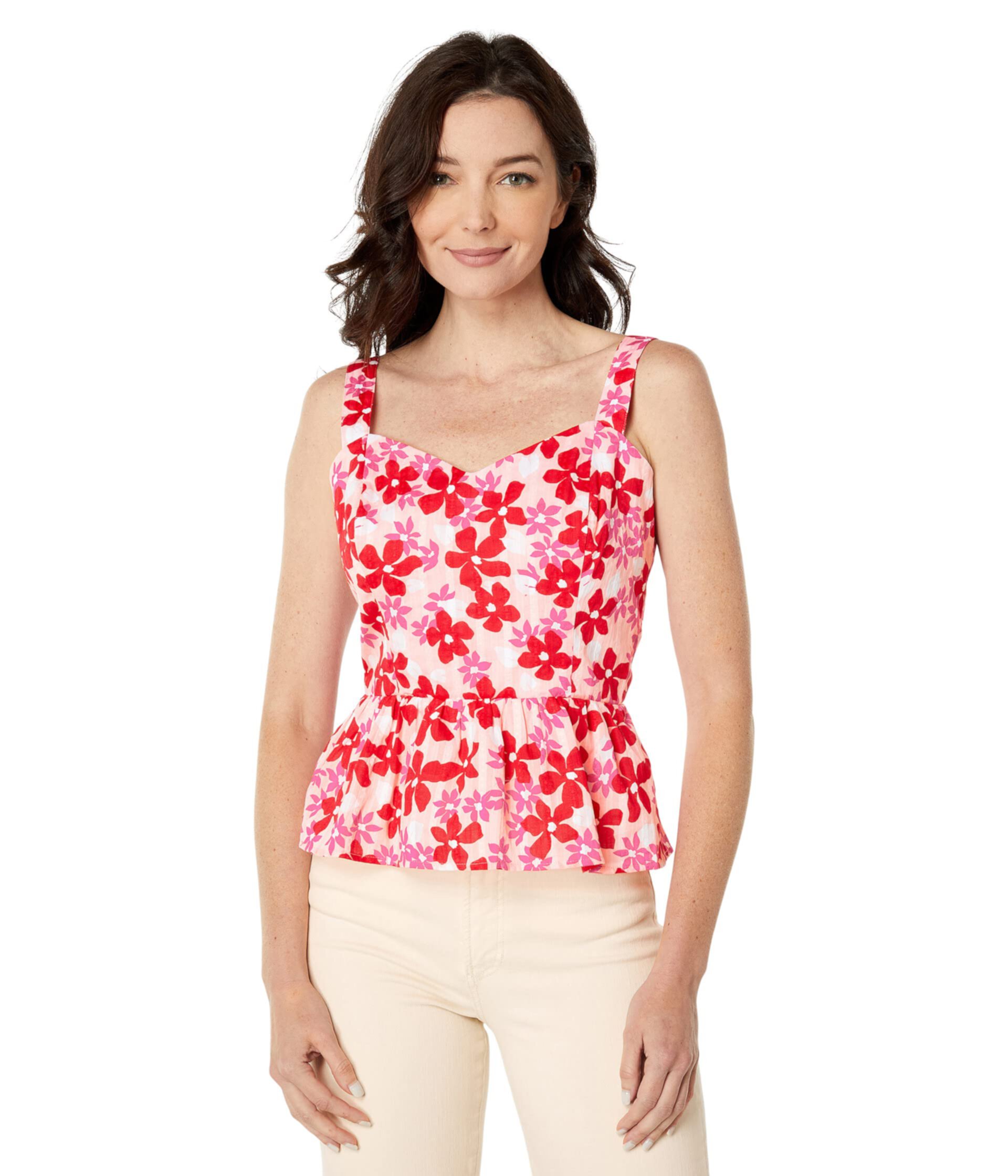 Martie Tie Back Top in Exploded Daisies DRAPER JAMES
