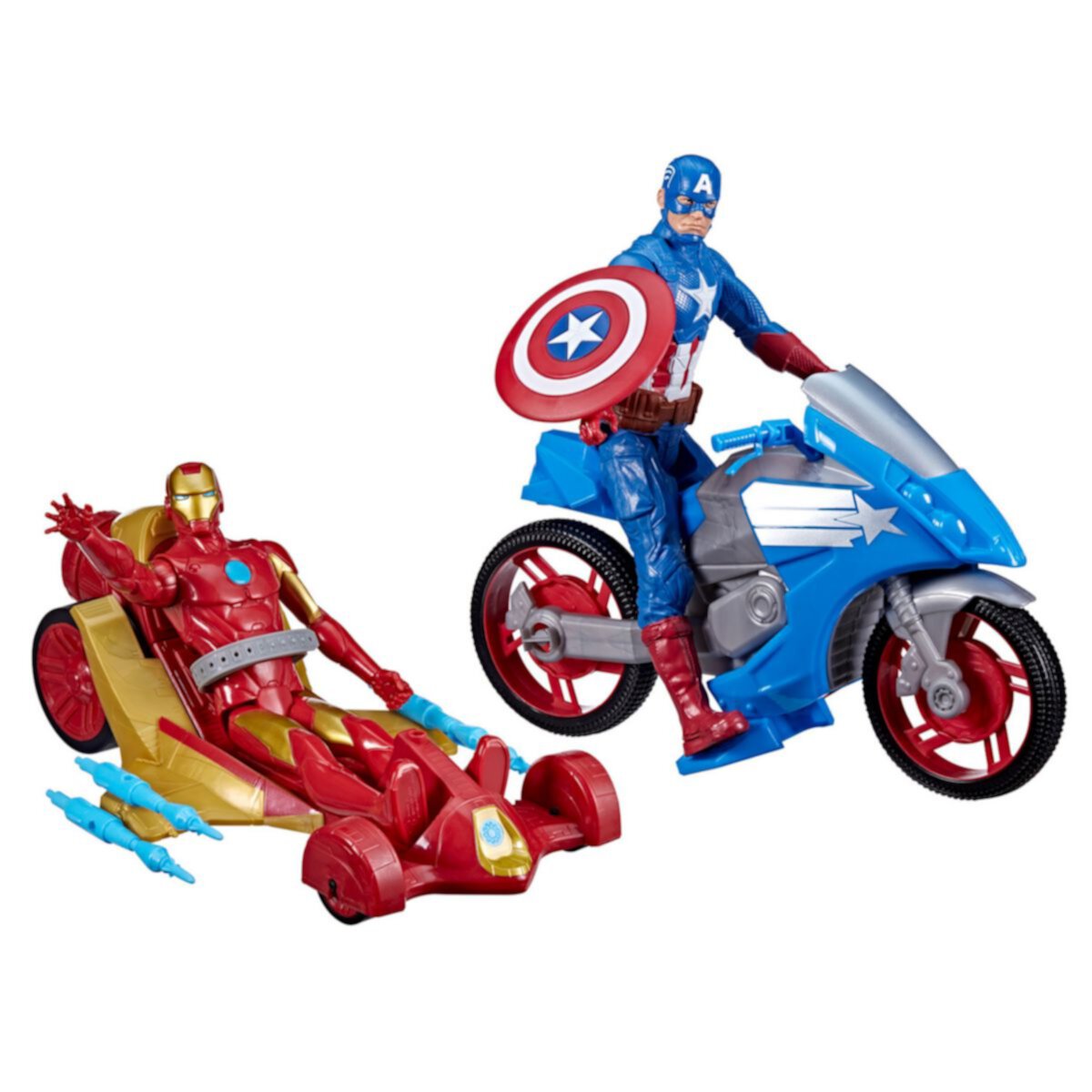 Набор фигурок и транспортных средств Hasbro Marvel Avengers Titan Hero Series Железный человек и Капитан Америка HASBRO