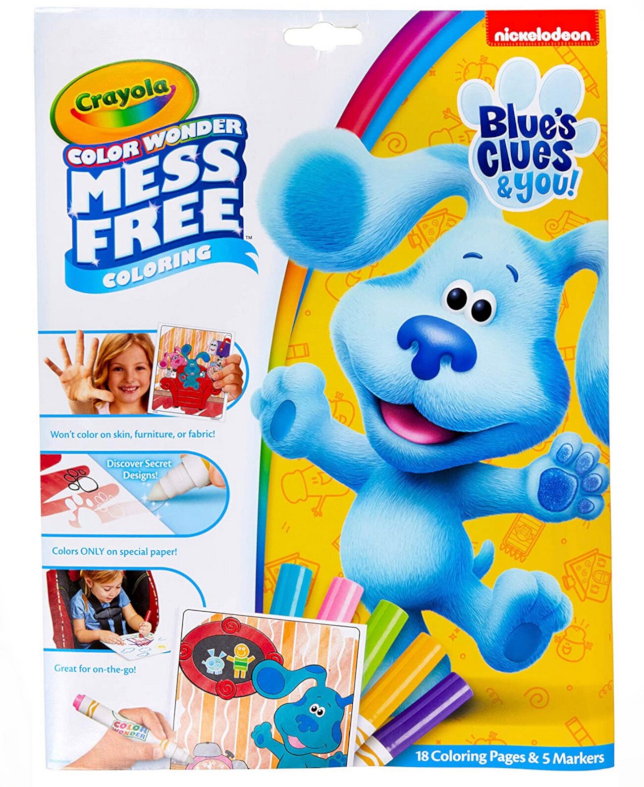 Детские товары для творчества Crayola Mess Free Blues Clue Adventures 18 страниц веселых игр Foldalope Crayola