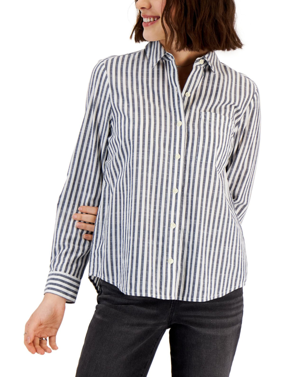 Миниатюрная классическая рубашка с пуговицами, созданная для Macy's Style & Co