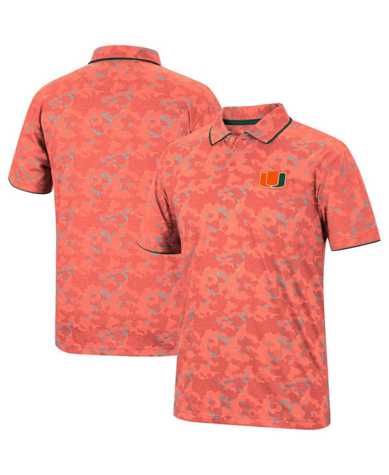 Мужская оранжевая рубашка поло Speedman Miami Hurricanes Colosseum