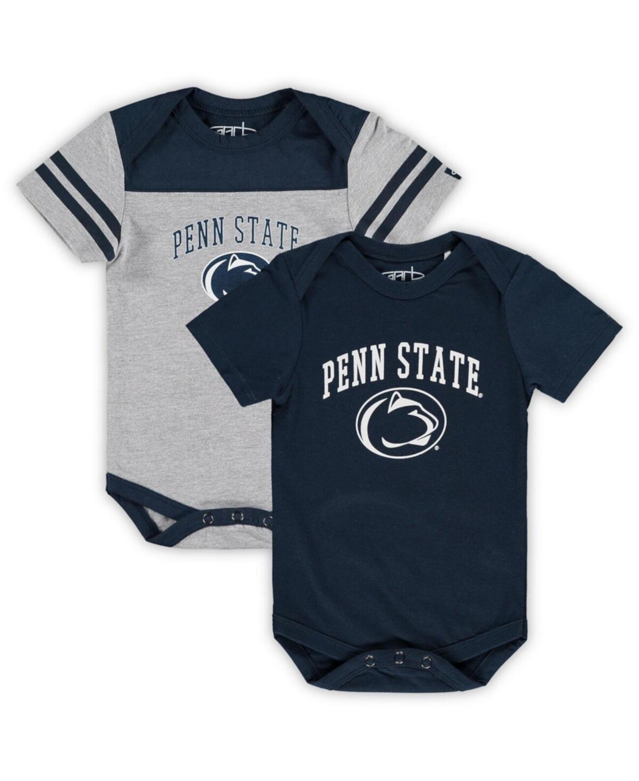Комплект из 2 боди унисекс темно-синего цвета с меланжевым покрытием Penn State Nittany Lions Tommy для младенцев Garb