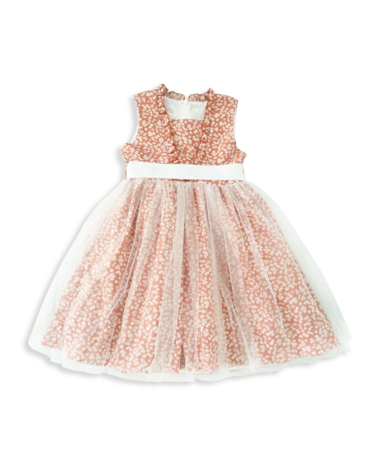 Маленькая девочка &amp;amp; Платье Charlotte из тюля с цветочным принтом и расклешенной юбкой для девочки Joe-Ella
