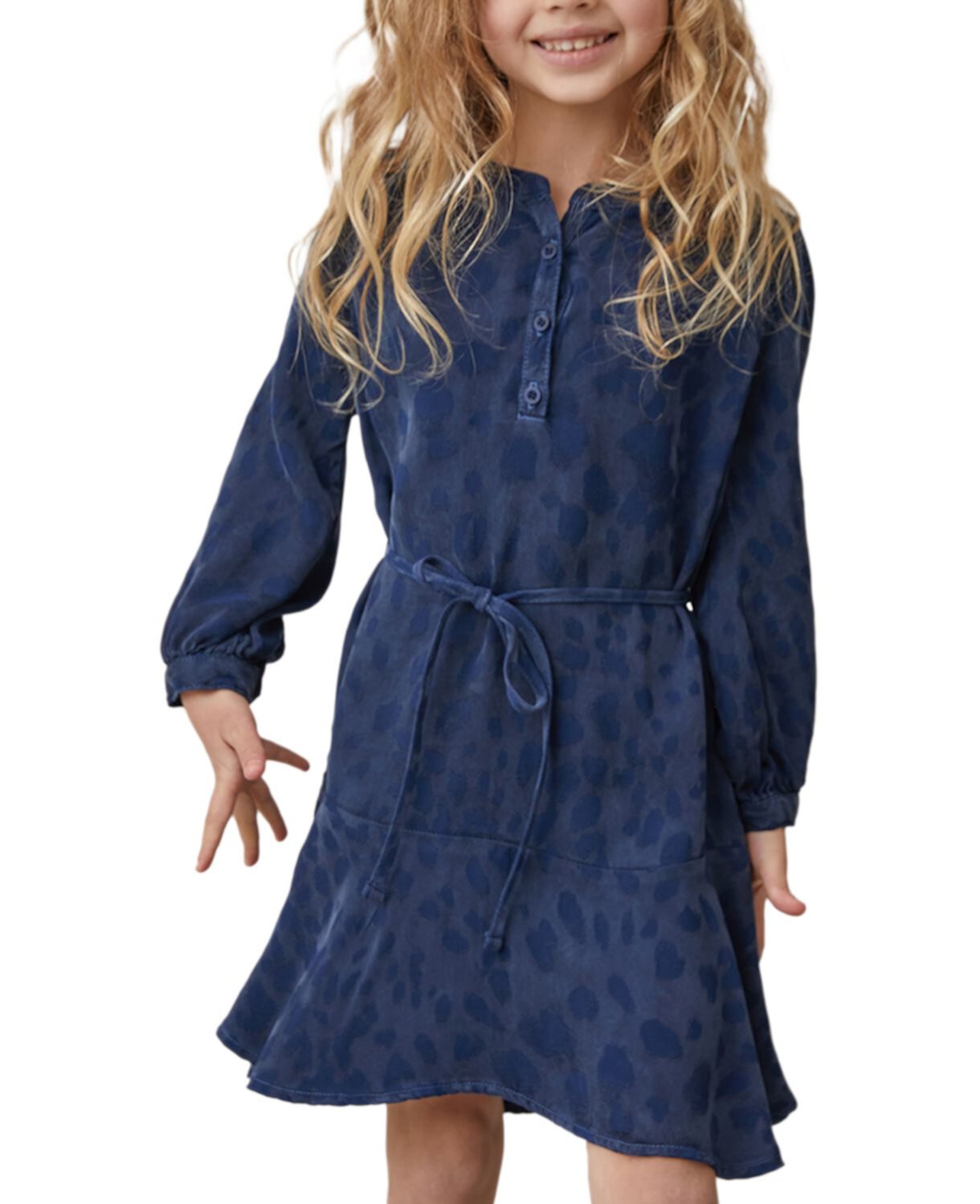 Маленькая девочка и усилитель; Платье с рюшами на пуговицах для девочек Bella dahl