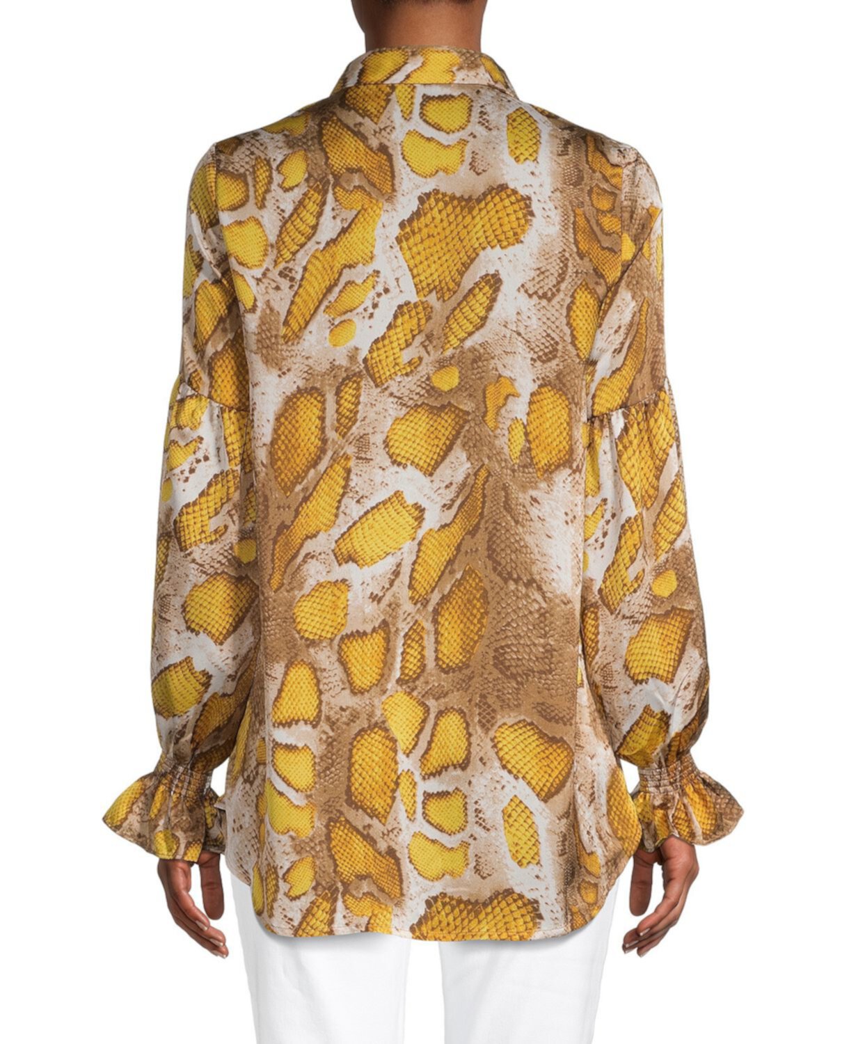 Блузка с рукавами-блузами и животным принтом Patrizia Luca