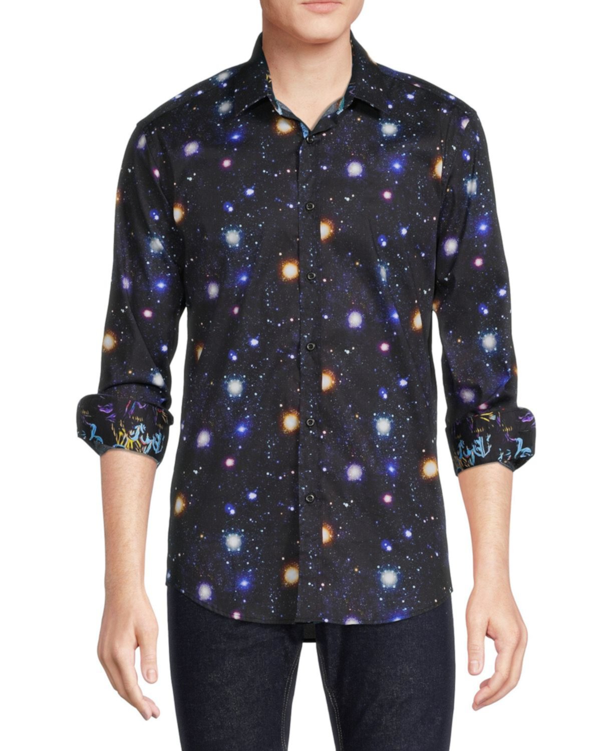 Рубашка на пуговицах с принтом Galaxy 1...Like No Other