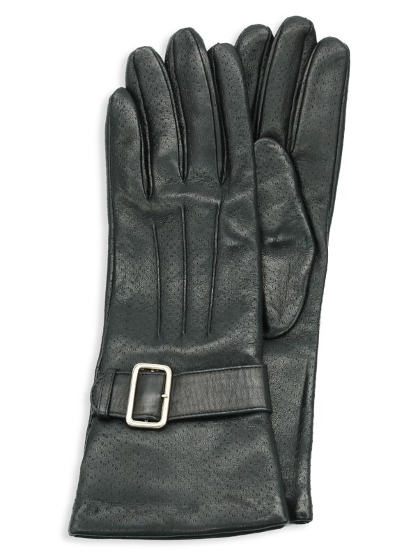 11-дюймовые длинные кожаные перчатки с поясом Portolano