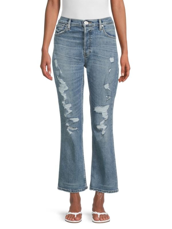 Укороченные расклешенные джинсы Thalia Hudson