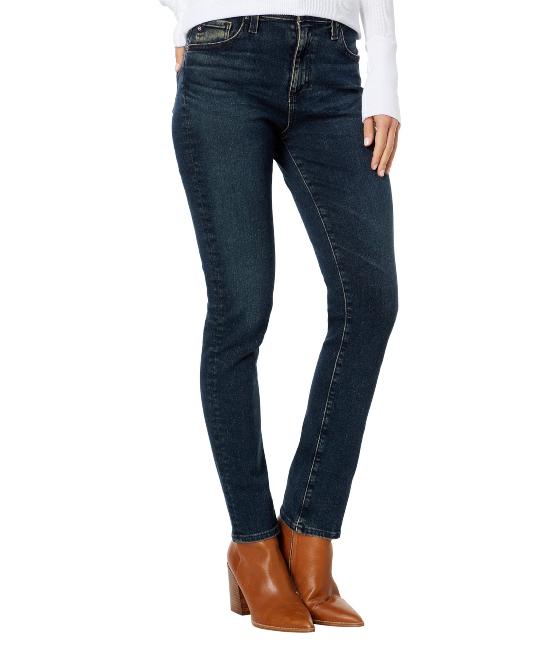 Mari High-Rise Slim Straight in Twilight AG Jeans