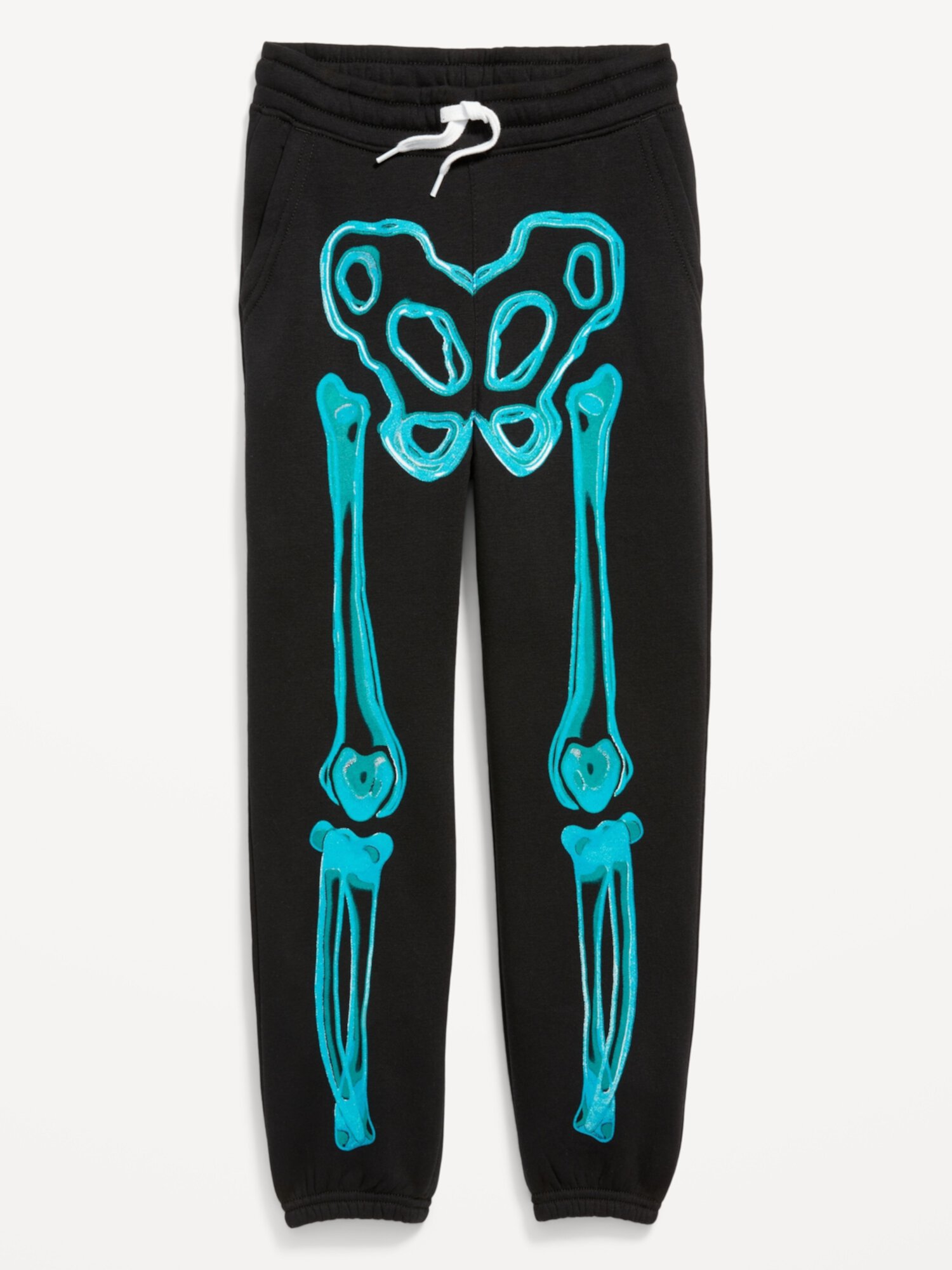 Детские спортивные штаны для бега с изображением скелета на Хэллоуин, нейтральные с гендерной точки зрения Old Navy
