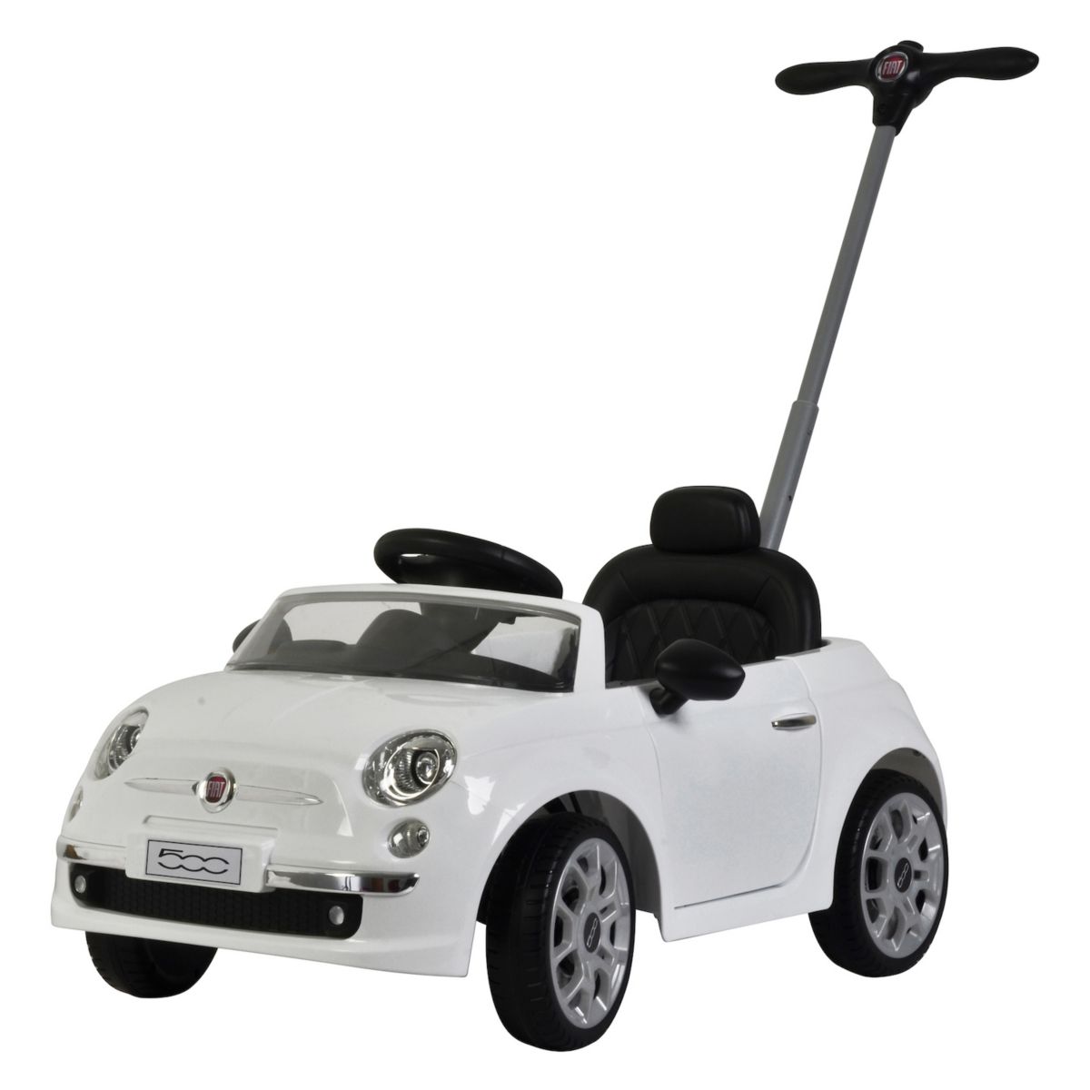 Best Ride On Cars 2-in-1 Fiat 500 Model Baby Toddler Push Car Stroller, White Best Ride on Cars