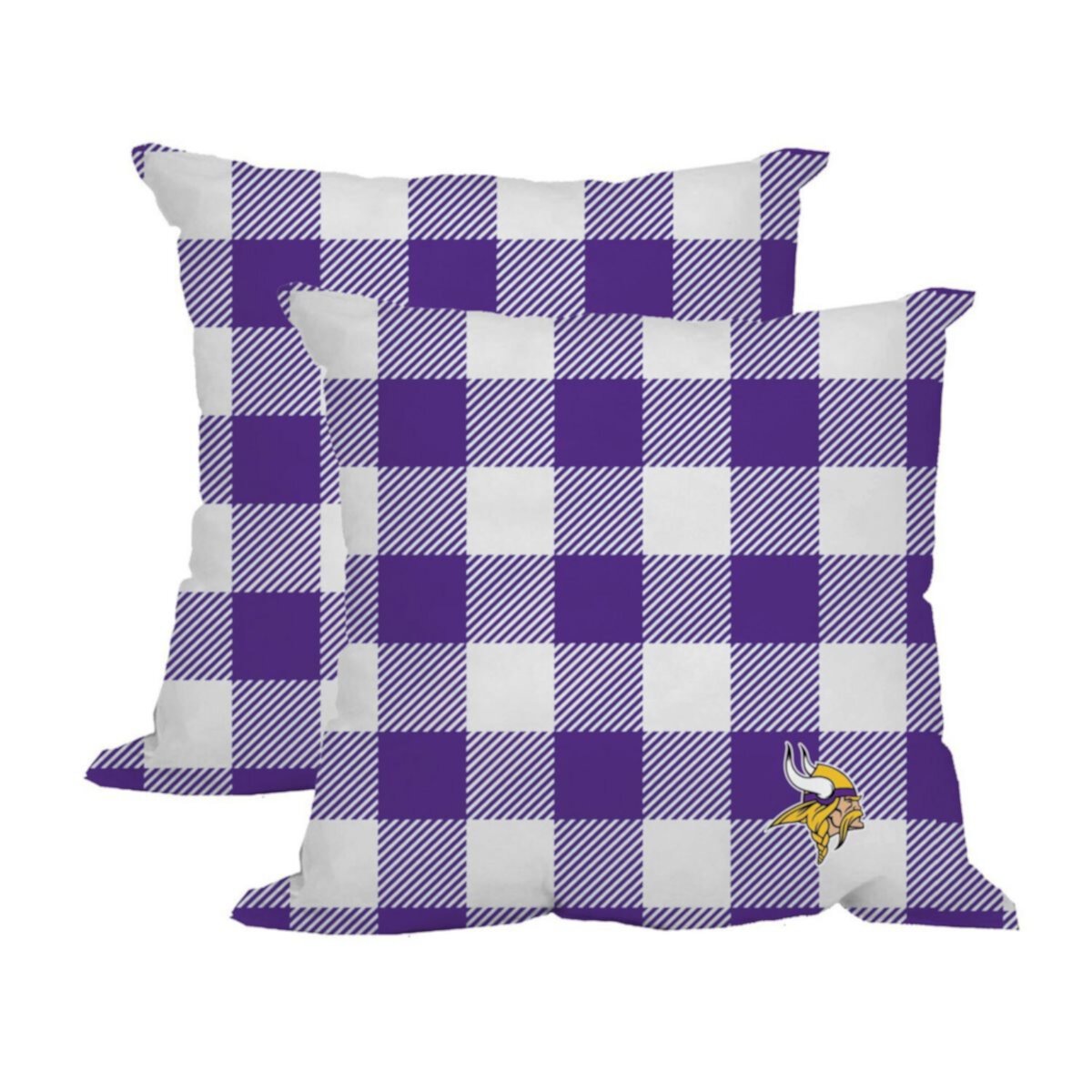 Minnesota Vikings Комплект из 2 подушек в клетку Buffalo Check для улицы Unbranded