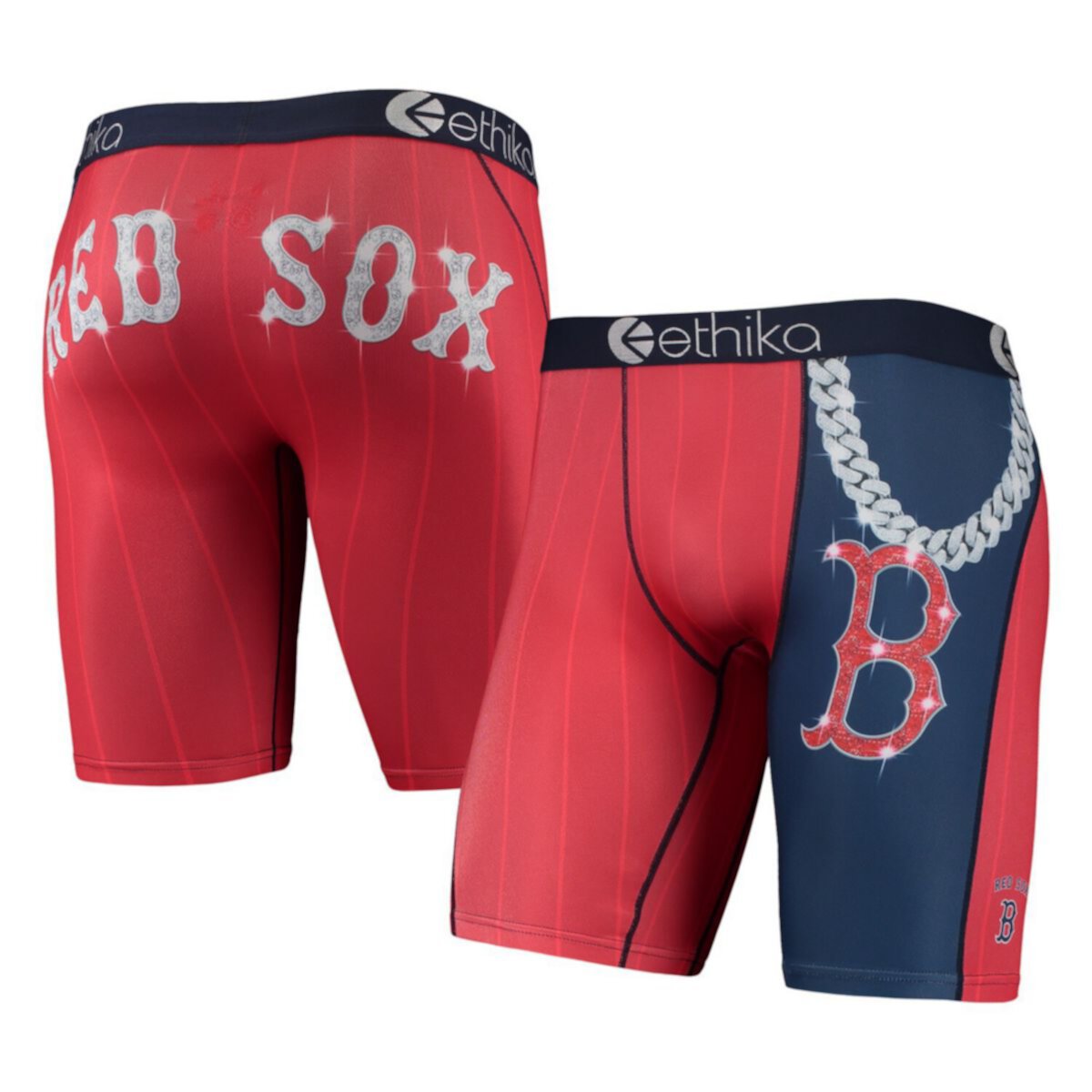 Мужские боксёры Ethika Red Boston Red Sox Slugger с эластичным поясом и графикой Unbranded