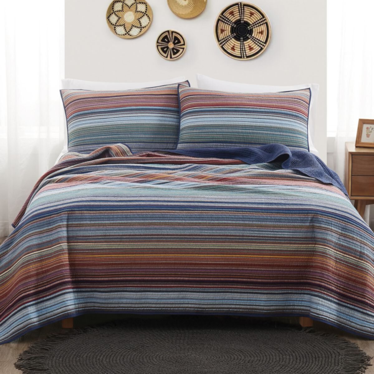 Brooklyn Loom Met Stripe Yarn Dye Quilt Set с Shams Brooklyn Loom