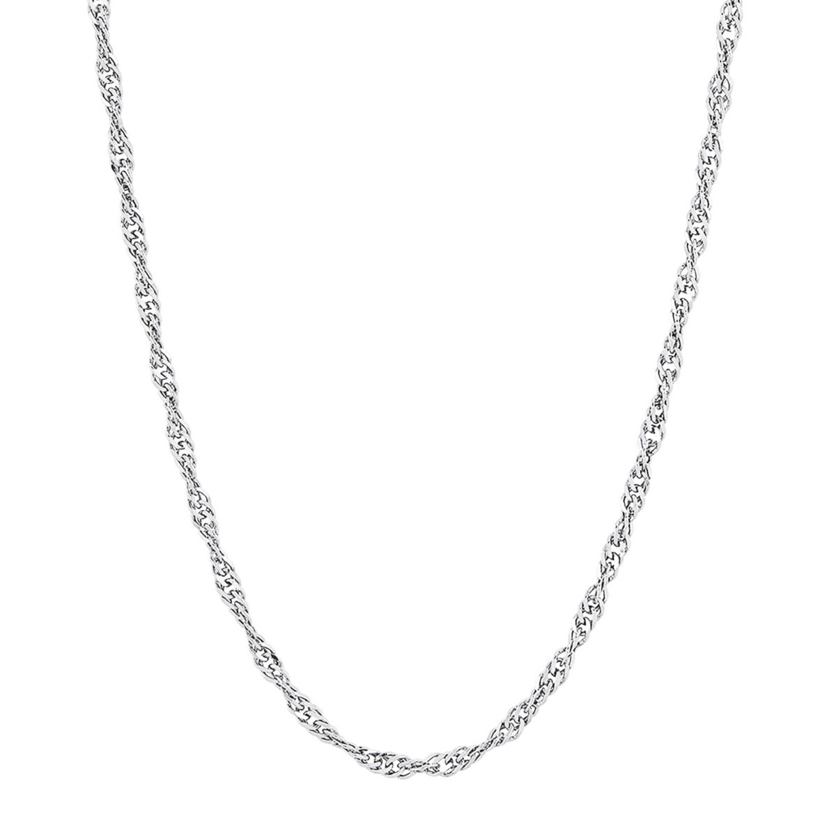 Ожерелье-цепочка из стерлингового серебра 2,8 мм в Сингапуре - 18 дюймов. Unbranded