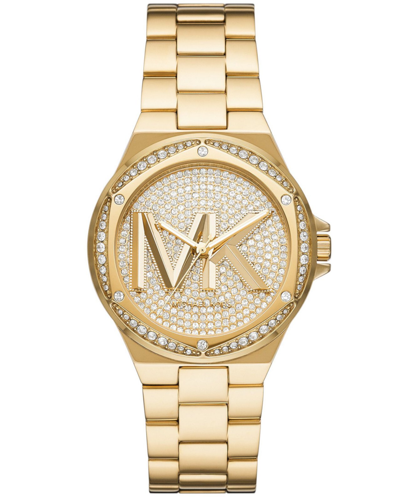 Женские часы Lennox с тремя стрелками и золотым браслетом из нержавеющей стали 37 мм Michael Kors