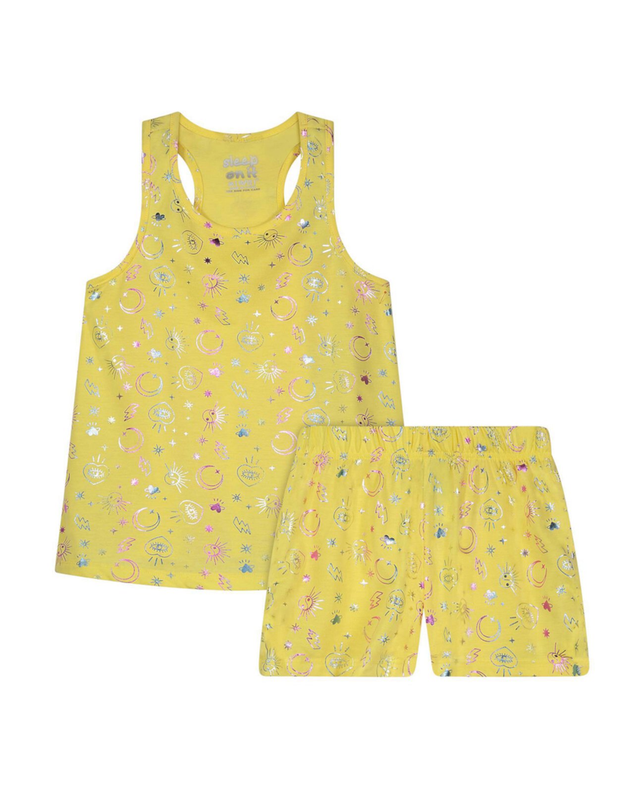 Пижамный комплект с майкой и шортами для больших девочек, 2 предмета Sleep On It