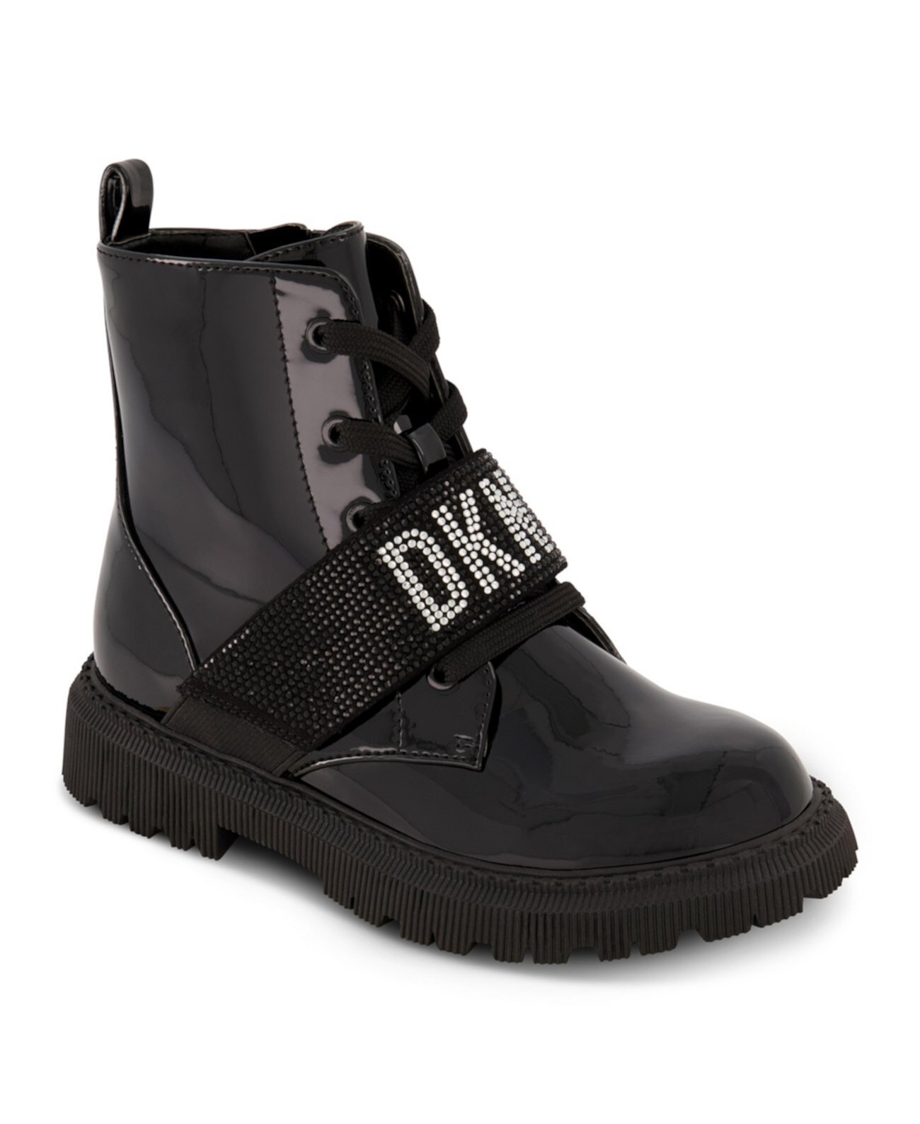 Детские Ботинки DKNY Для девочек Elastic Logo Strap Moto Boots DKNY