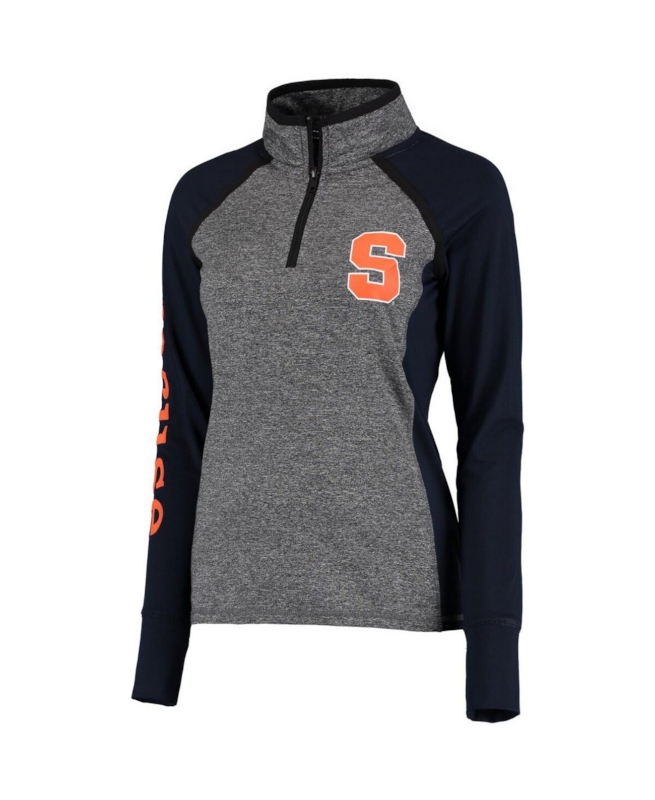 Женский серый, темно-синий пуловер Syracuse Orange Finalist с молнией на четверть Camp David