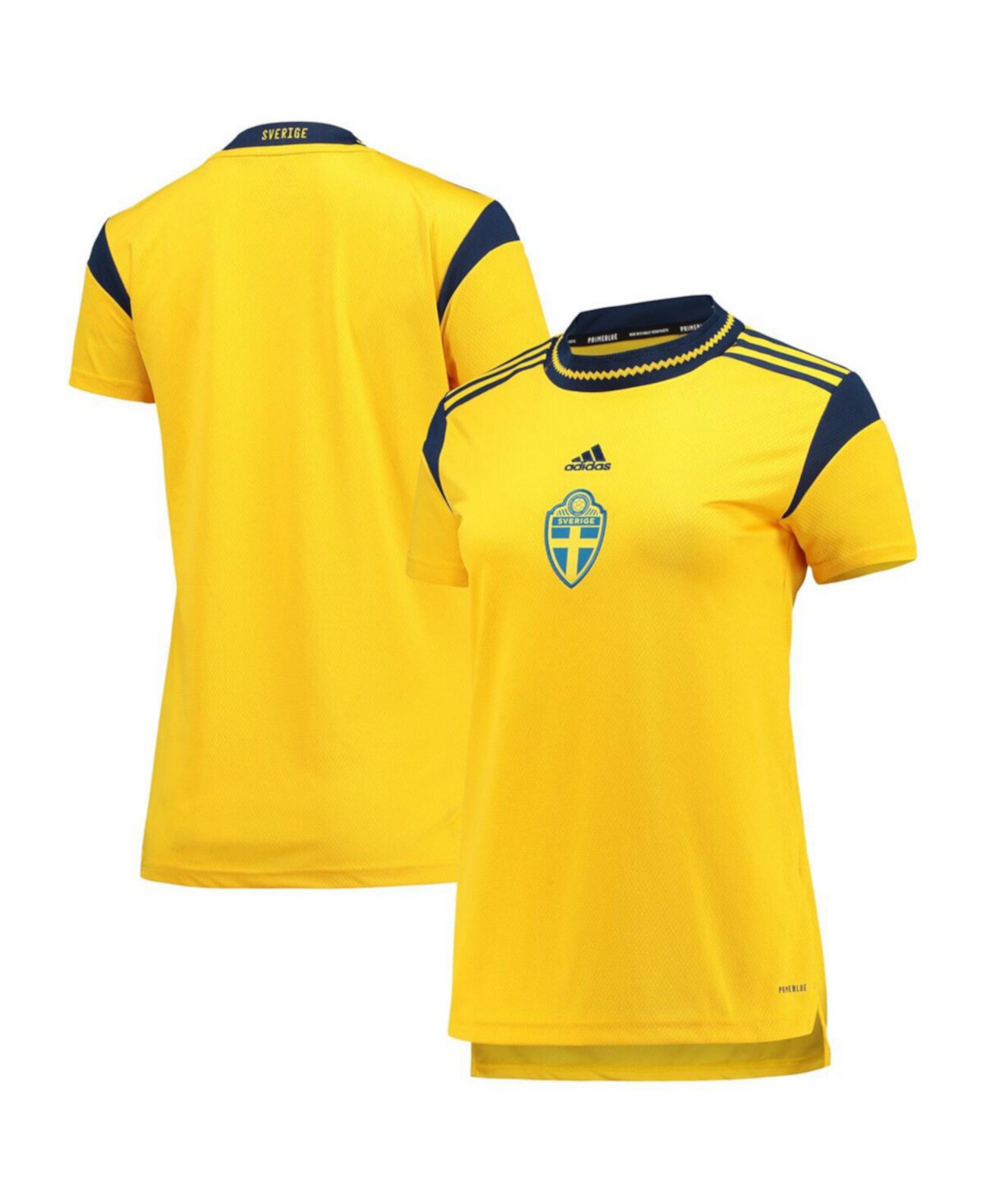 Женская желтая копия женской сборной Швеции 2022 г. Adidas