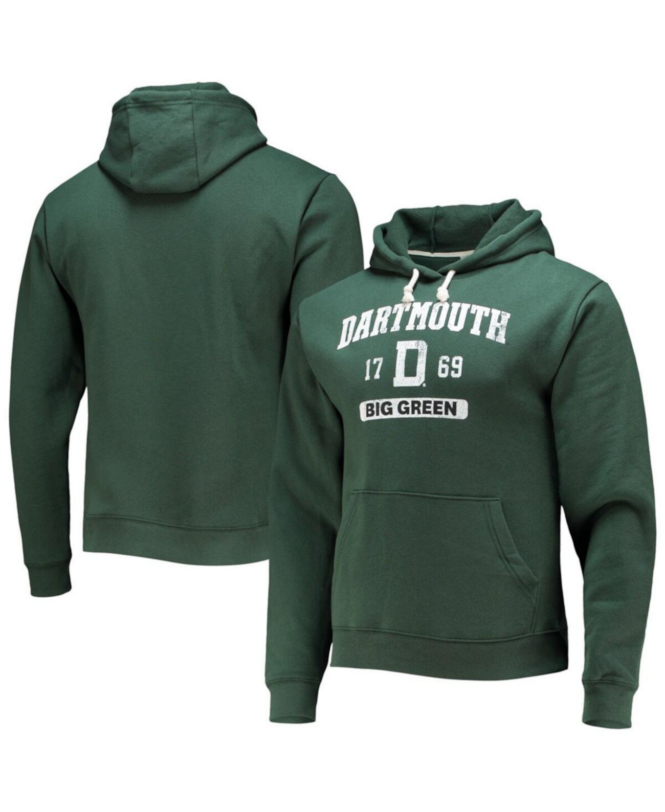 Мужская зеленая толстовка с капюшоном Dartmouth Big Green Volume Up Essential из флиса League Collegiate Wear