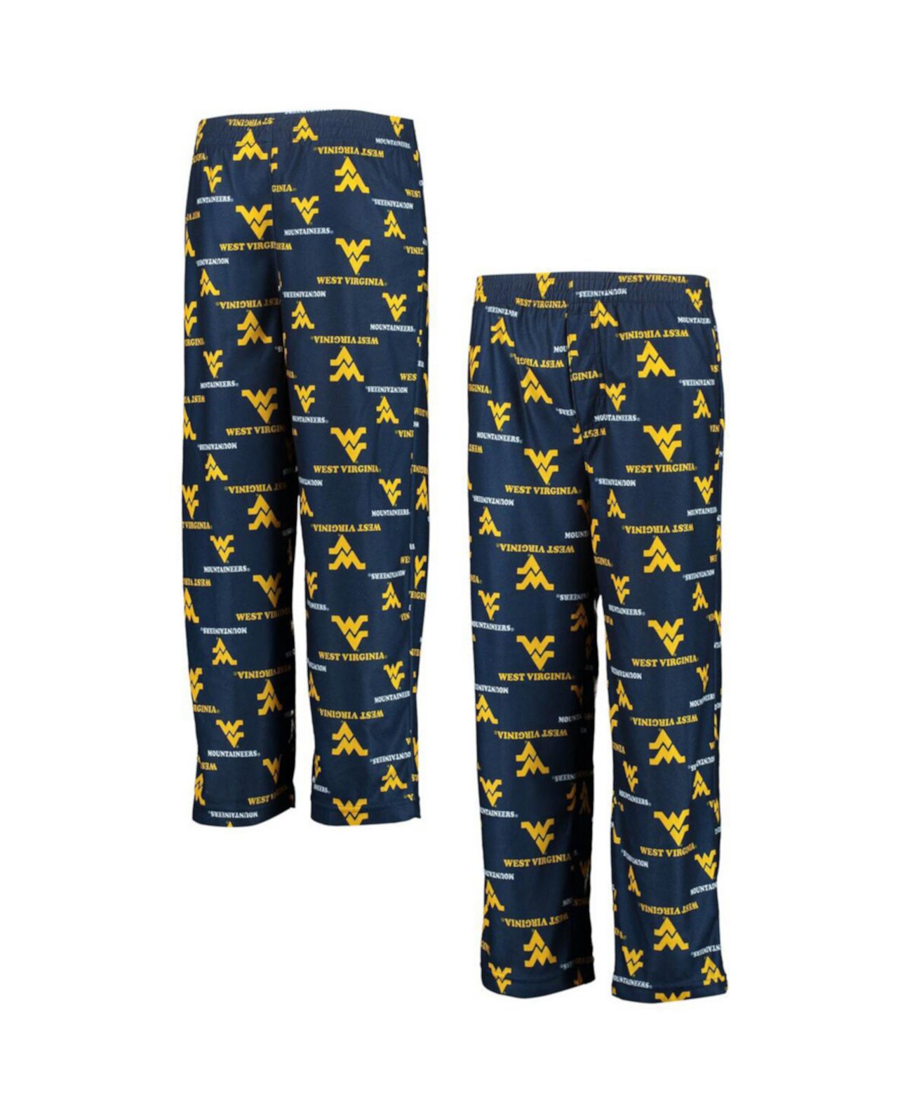Youth Boys West Virginia Mountaineers Navy Blue Team Logo Flannel Pajama Pants Genuine Stuff