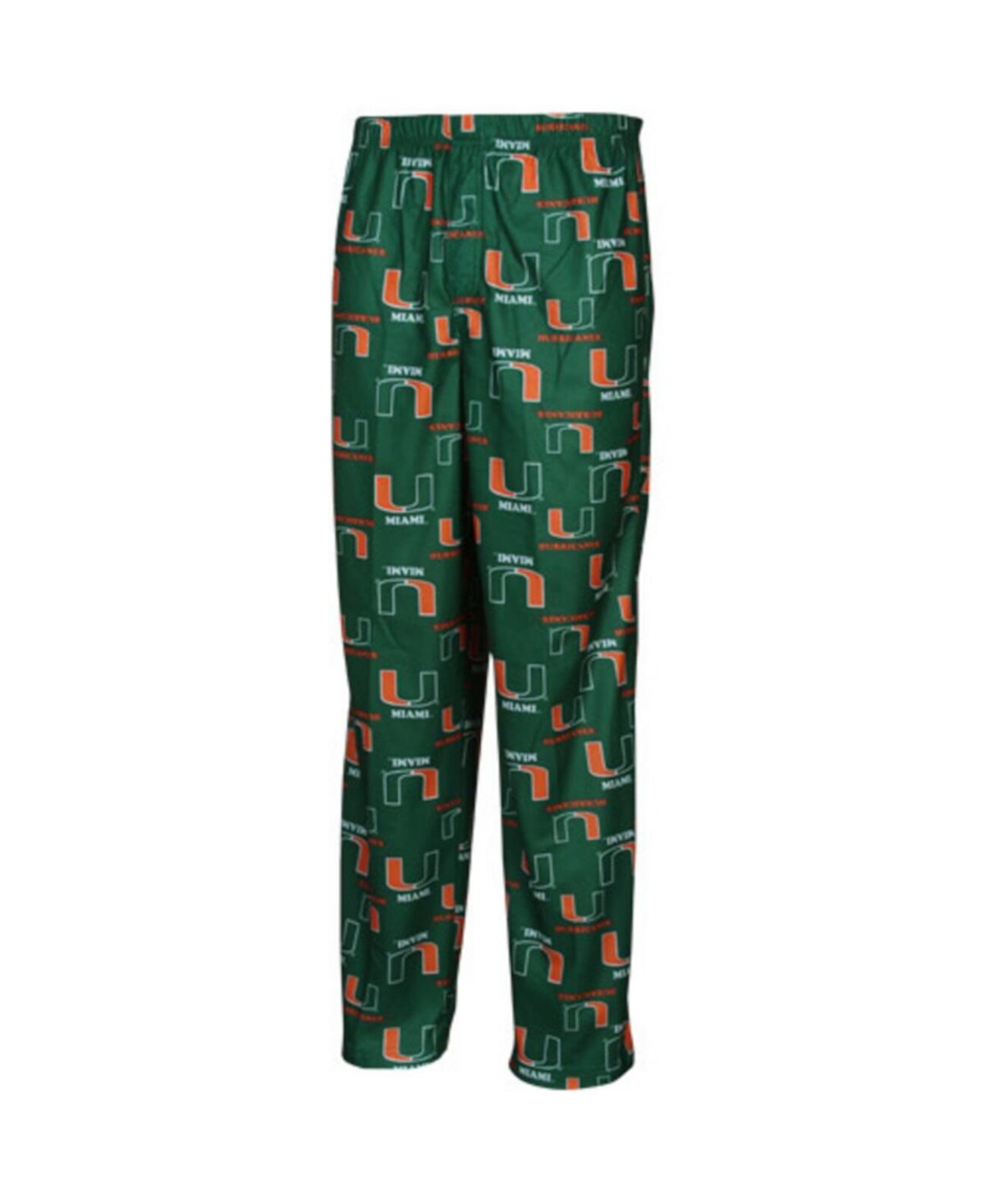 Зеленые фланелевые пижамные штаны с логотипом команды Miami Hurricanes для мальчиков Genuine Stuff