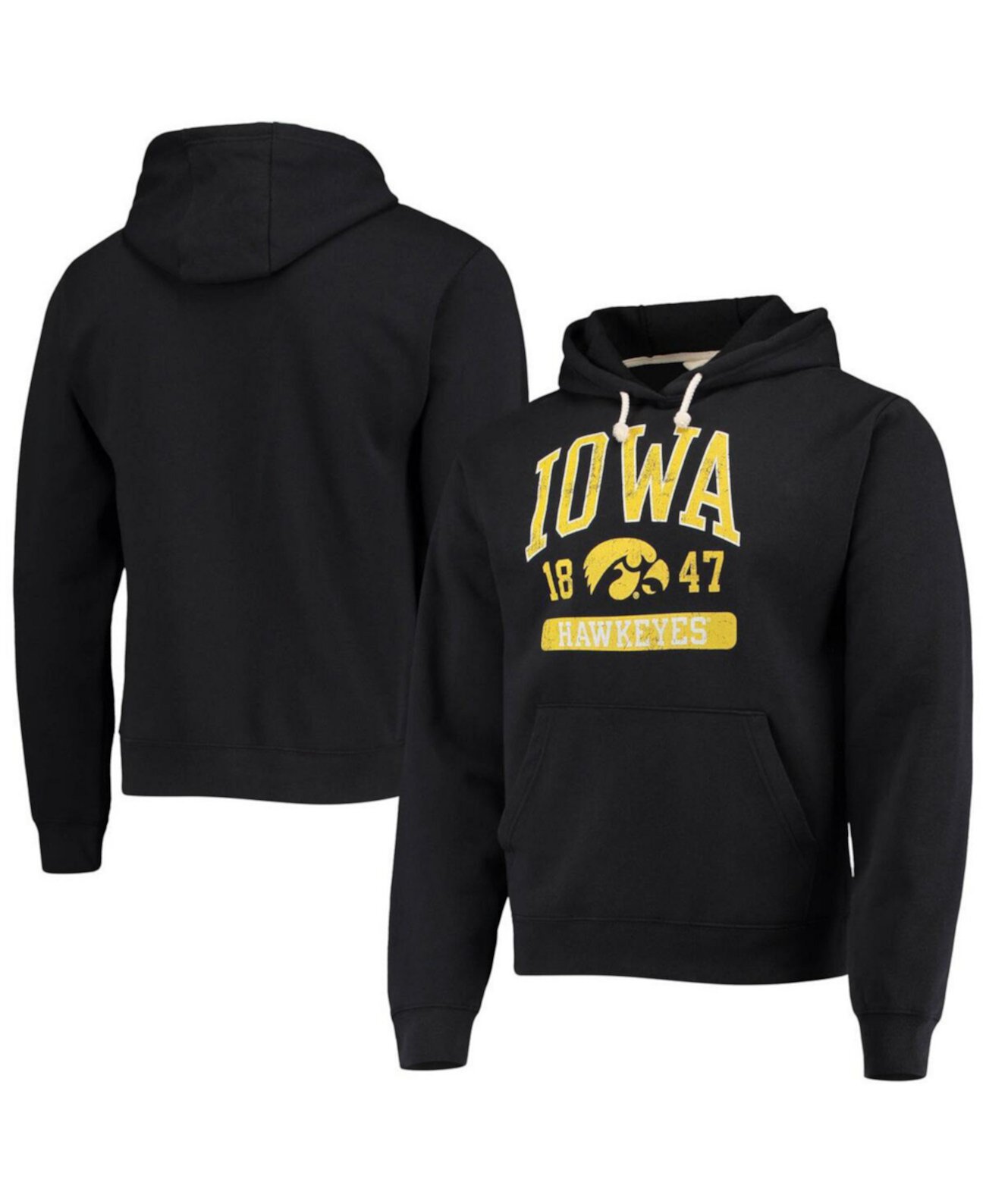 Мужская черная толстовка с капюшоном из флиса Iowa Hawkeyes Volume Up Essential League Collegiate Wear