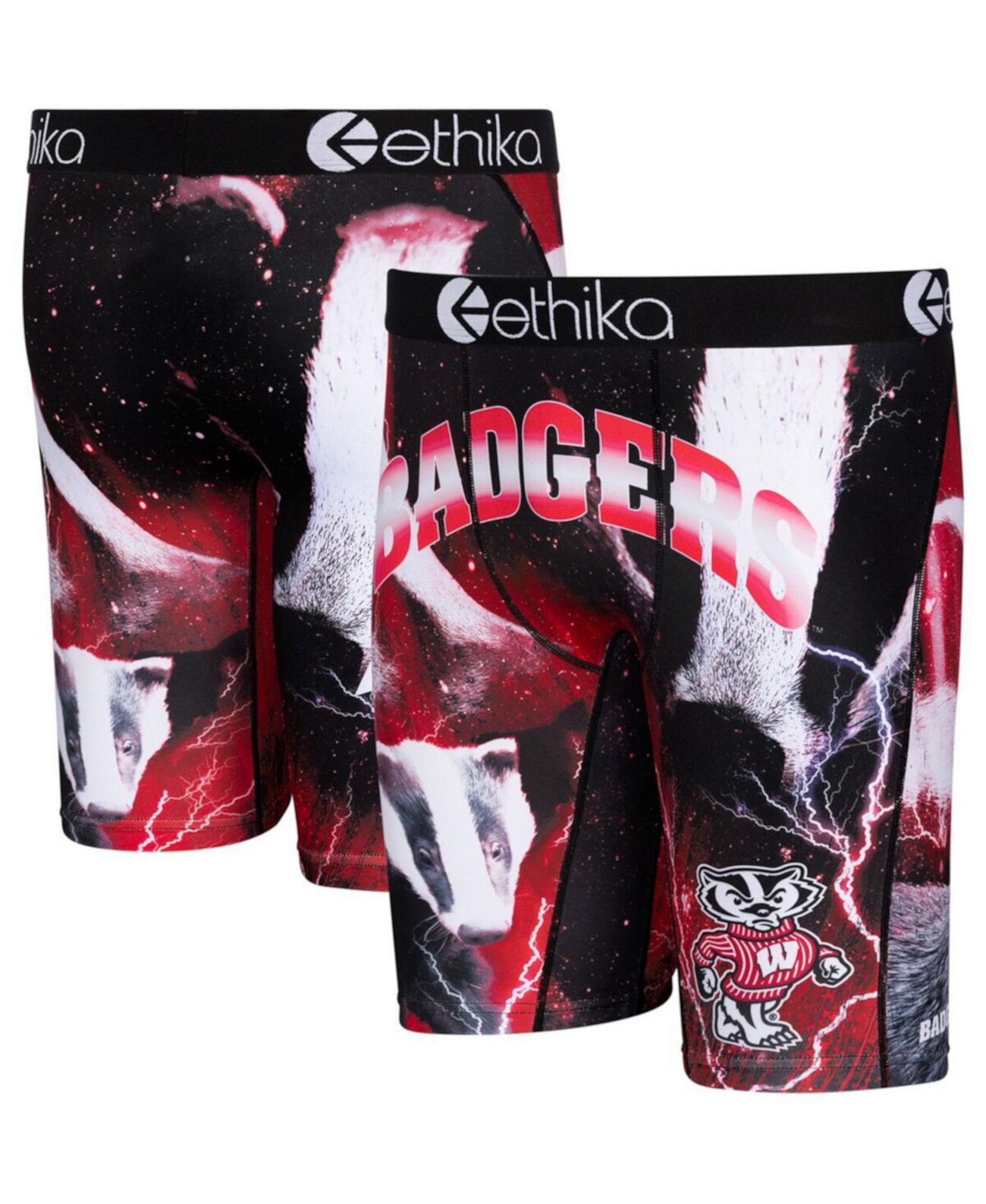 Мужские красные трусы-боксеры Wisconsin Badgers Spirit Ethika