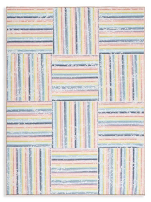 Kid's Playhouse Striped Accent Rug Safavieh