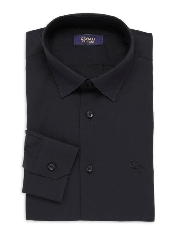 Мужская Рубашка для Офиса Cavalli Class из Хлопка с Эластаном Cavalli CLASS