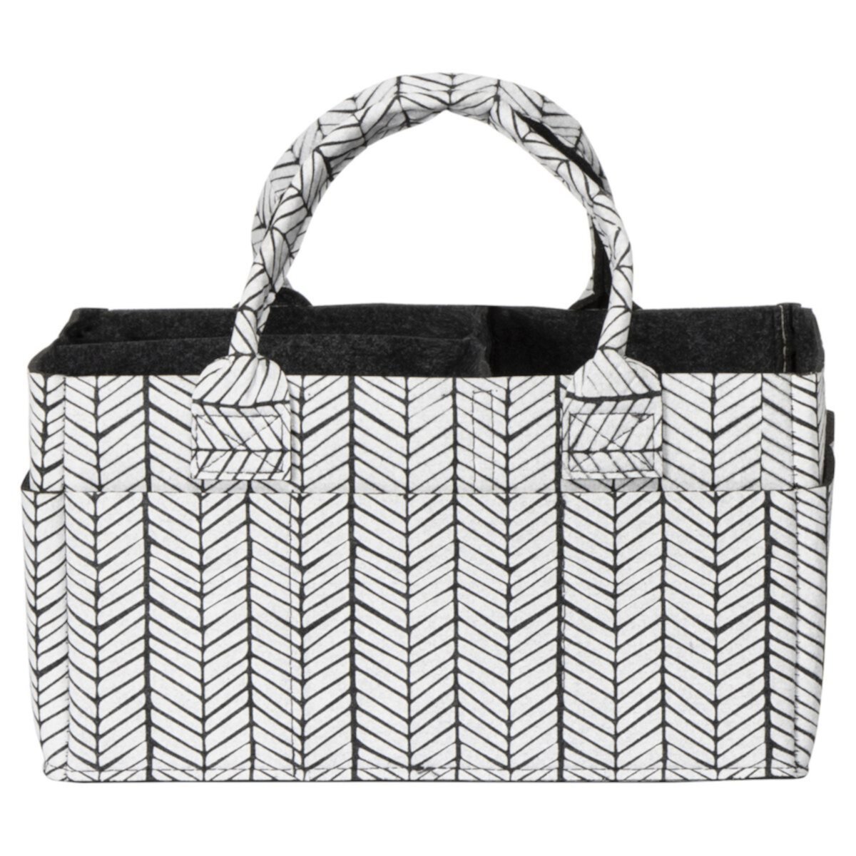 Sammy & Lou Herringbone Felt Storage Caddy Sammy & Lou